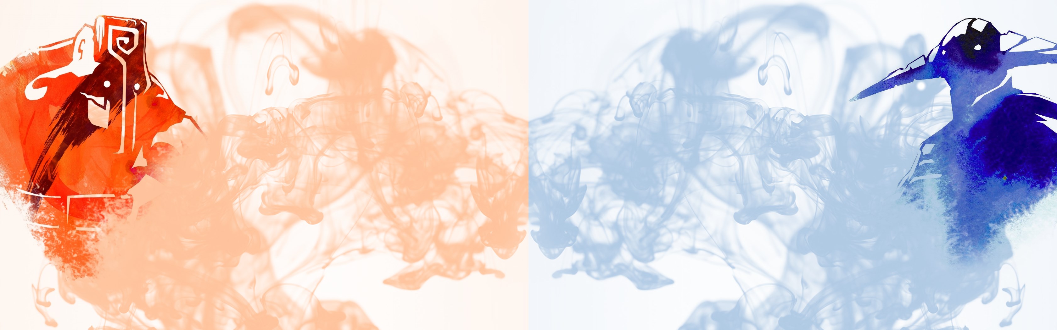 Dota 2 characters with ink splashes HD Wallpaper