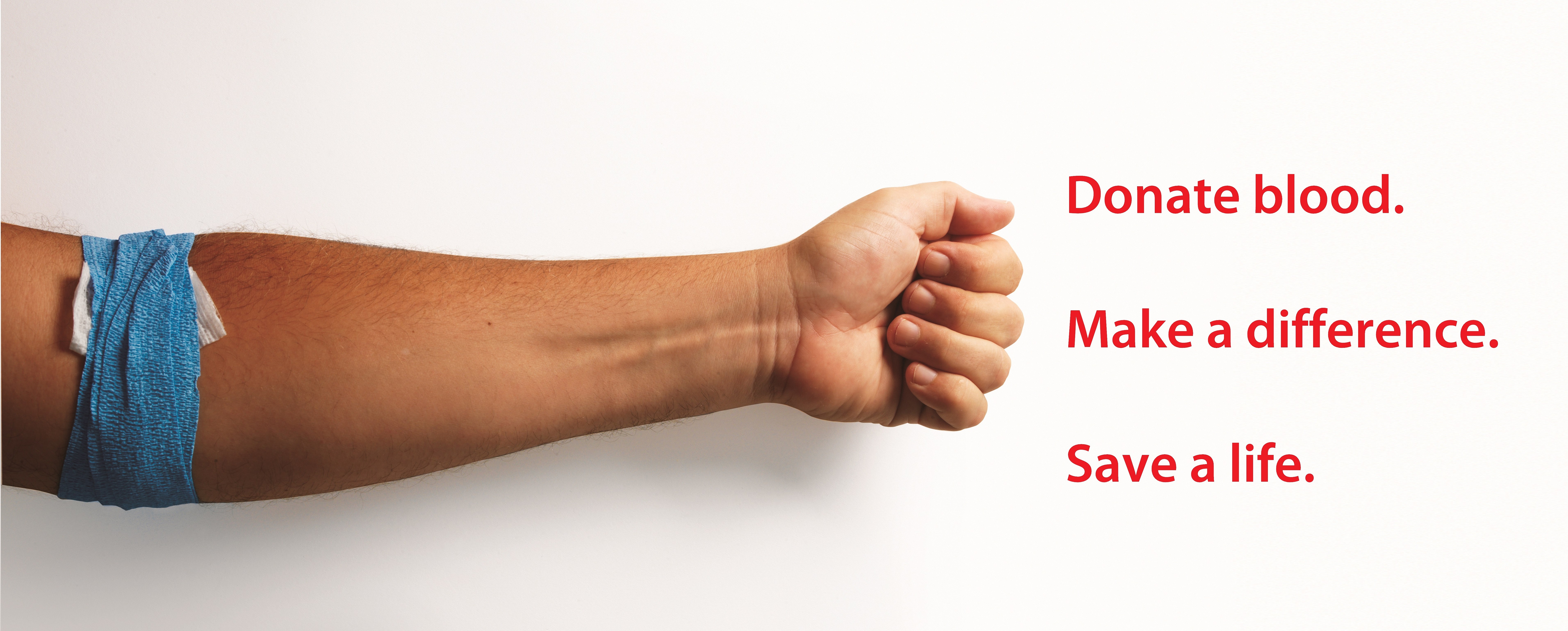 Blood donation arm with text HD Wallpaper