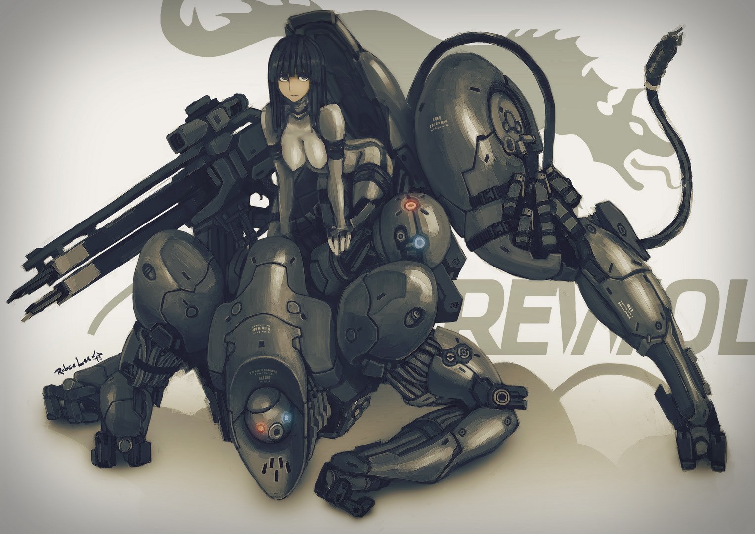 Girl with a mech from Metal Gear Solid 4 HD Wallpaper