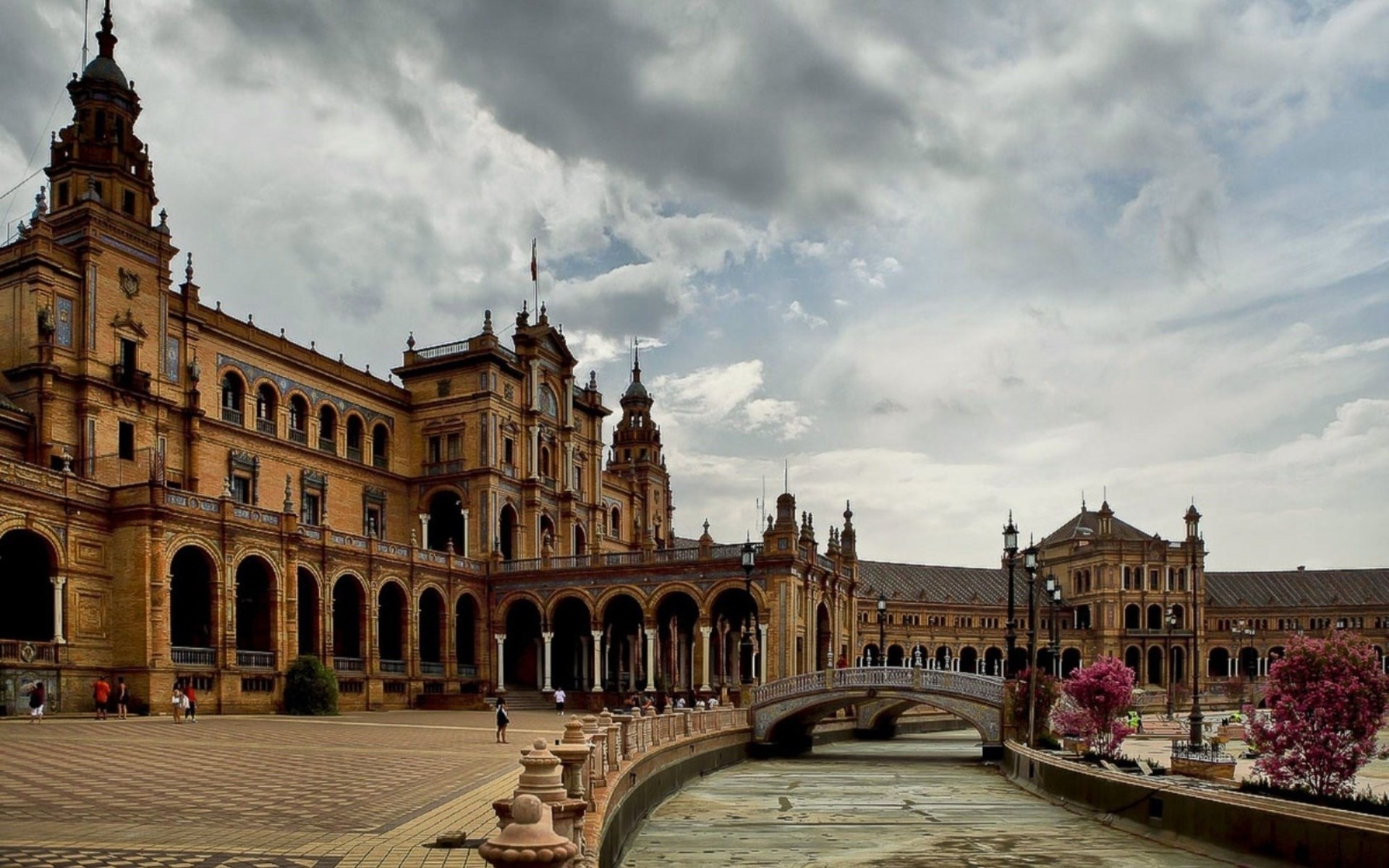 Plaza de España, Seville, Spain HD Wallpaper