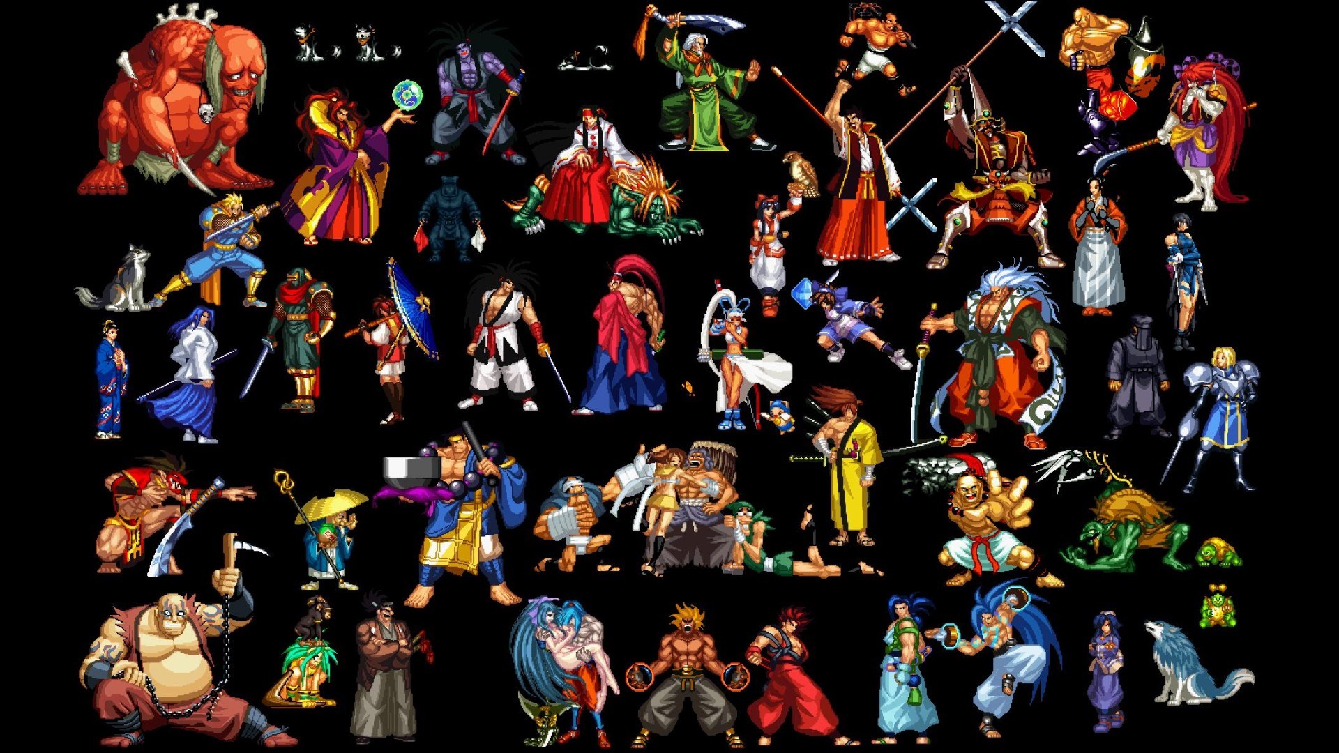 Samurai Shodown characters sprites HD Wallpaper