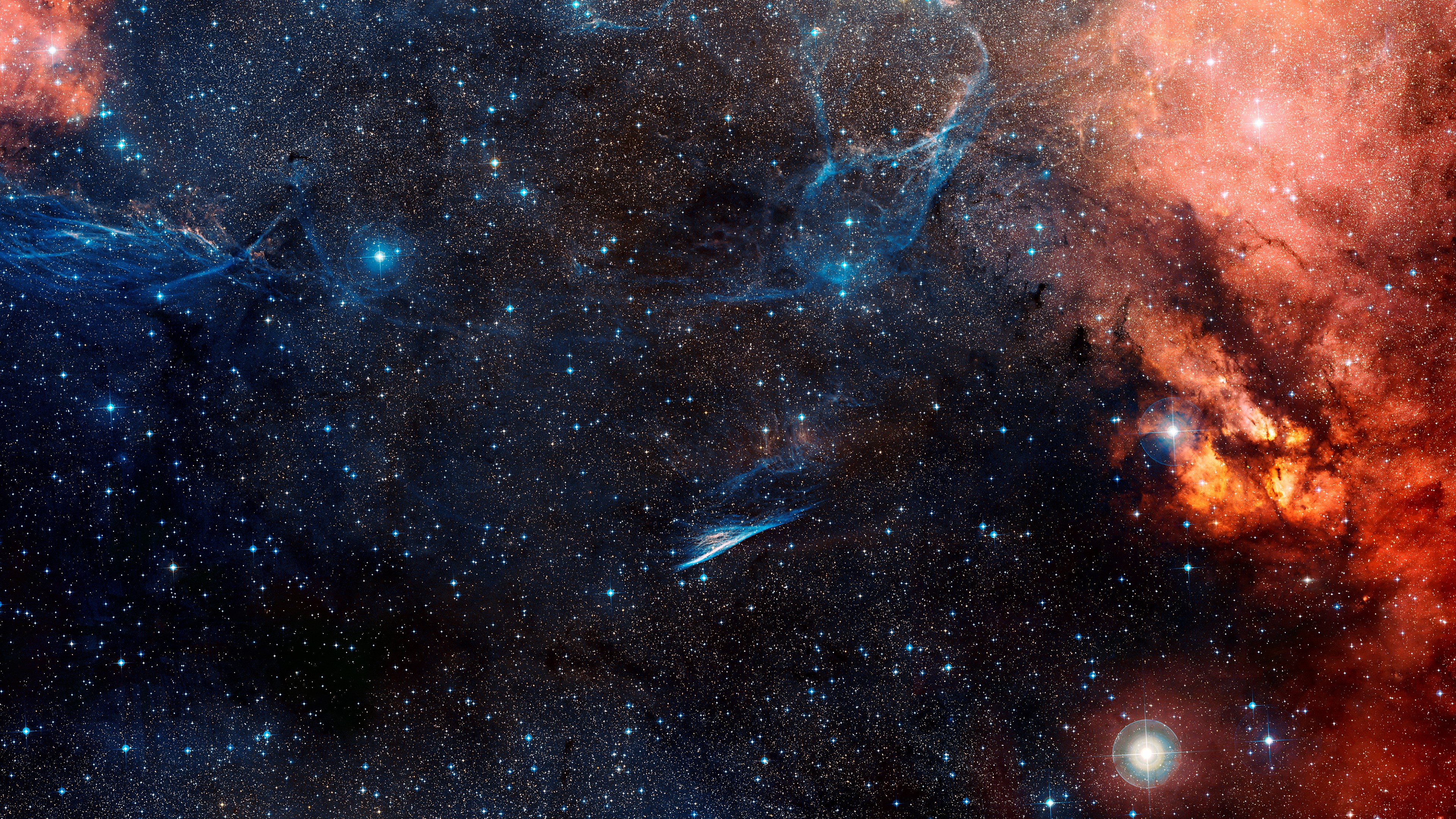 Deep space nebula with stars and cosmic dust HD Wallpaper