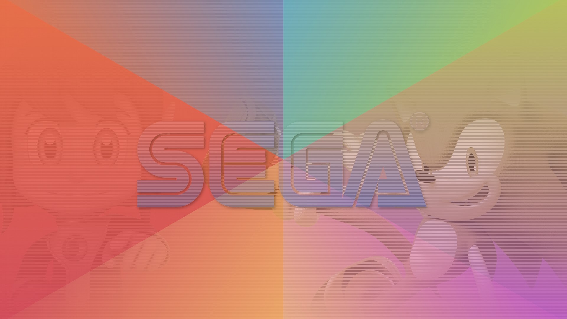 Sega logo with Sonic and NiGHTS HD Wallpaper