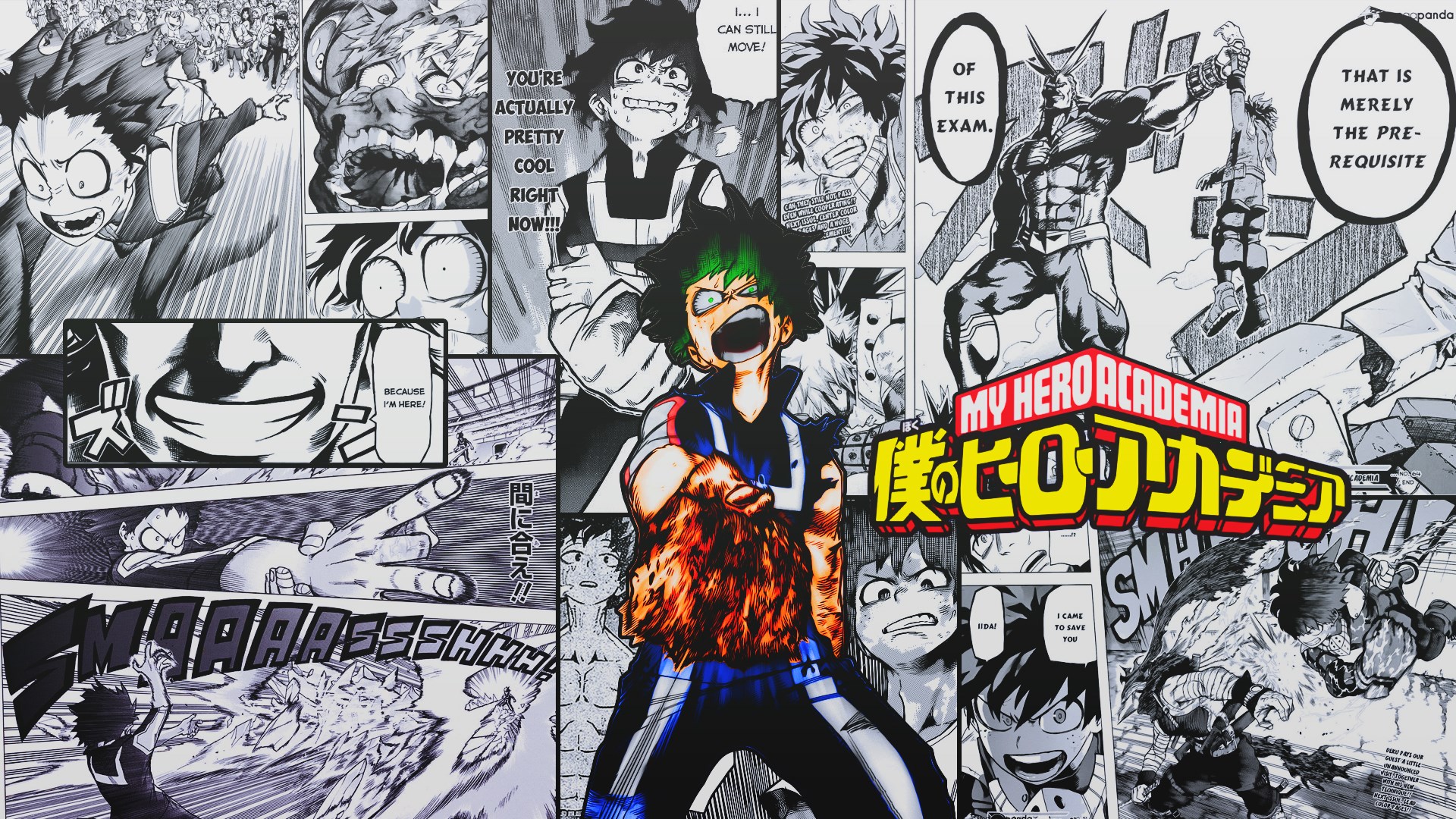 Izuku Midoriya and All Might from My Hero Academia HD Wallpaper