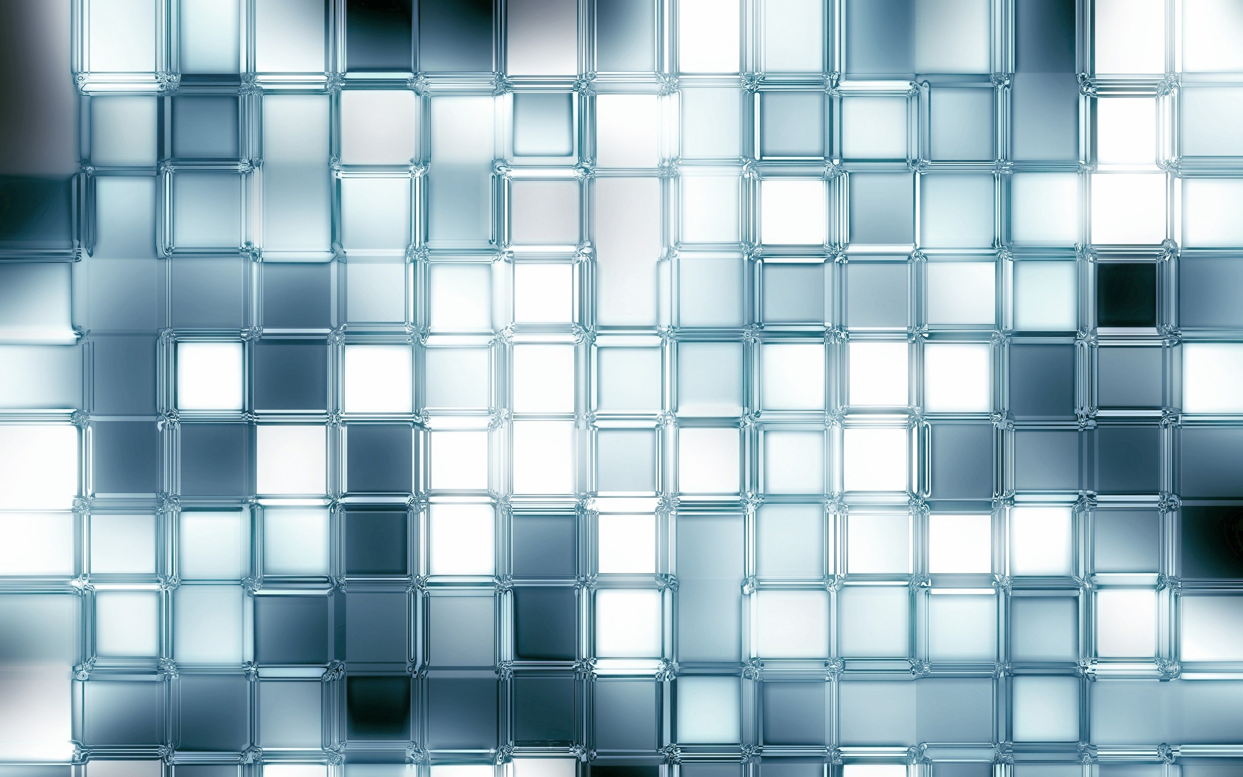 Abstract blue and white glass squares HD Wallpaper