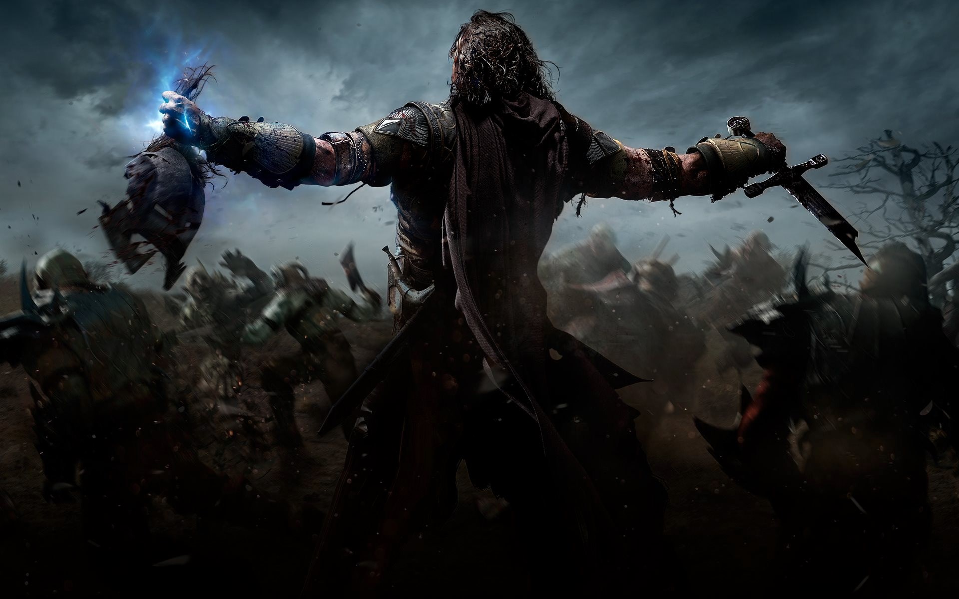 Talion from Middle-earth: Shadow of Mordor in battle HD Wallpaper