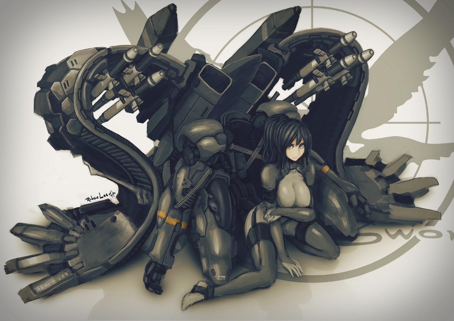 Raiden and MGS4 mech from Metal Gear Solid 4 HD Wallpaper