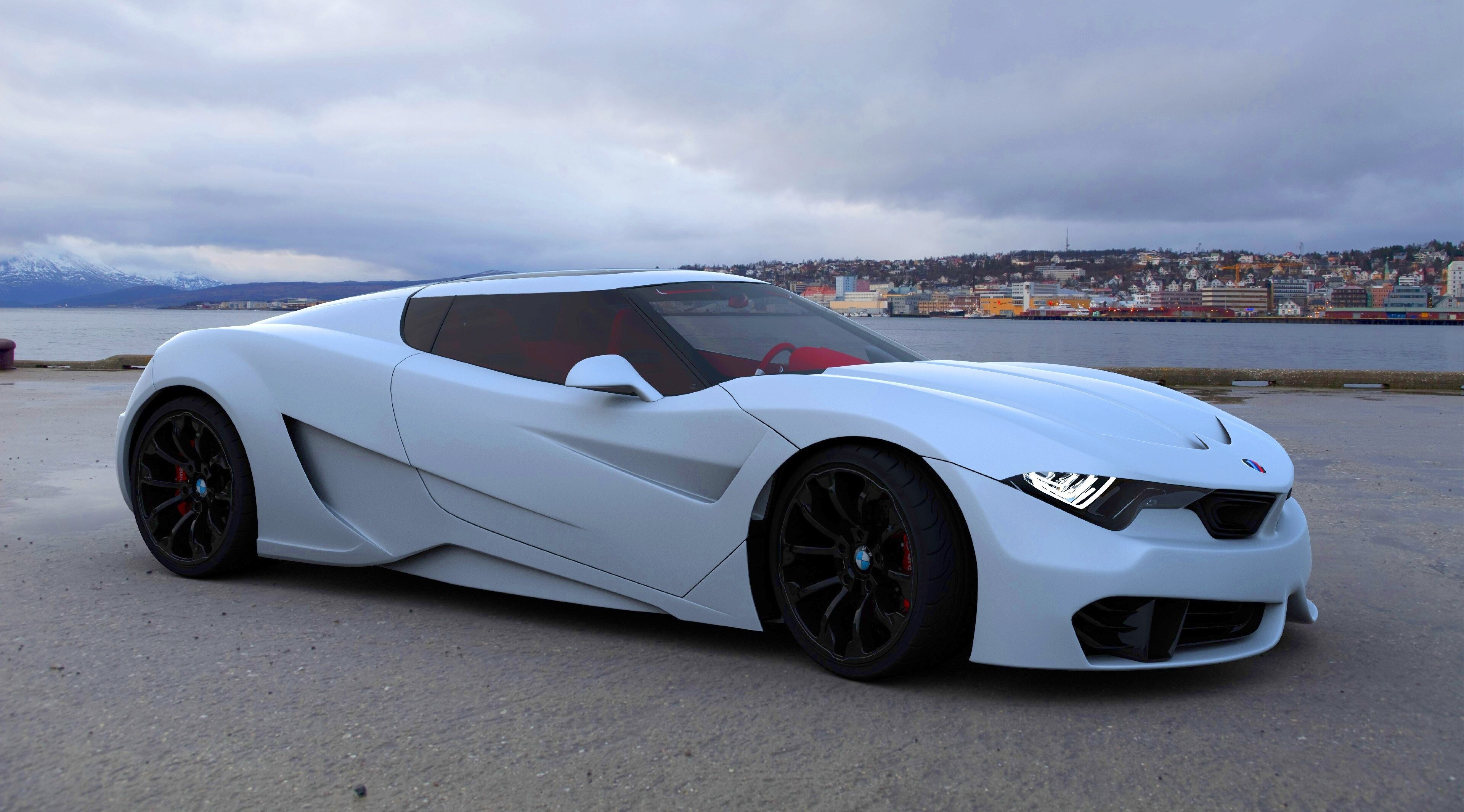 BMW M9 Sports Car in White 4K HD Wallpaper