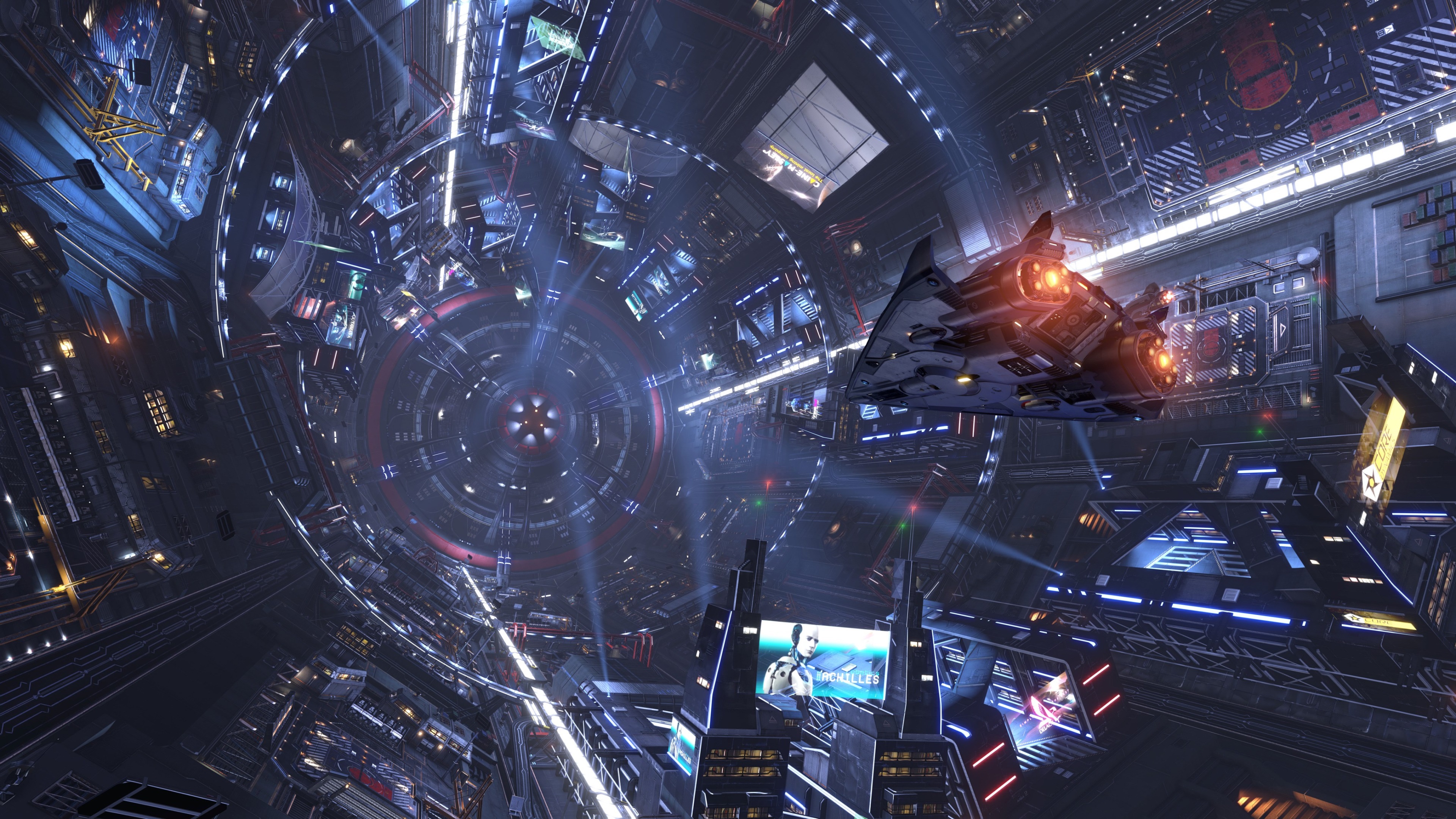 Elite Dangerous 4K Space Station Interior HD Wallpaper