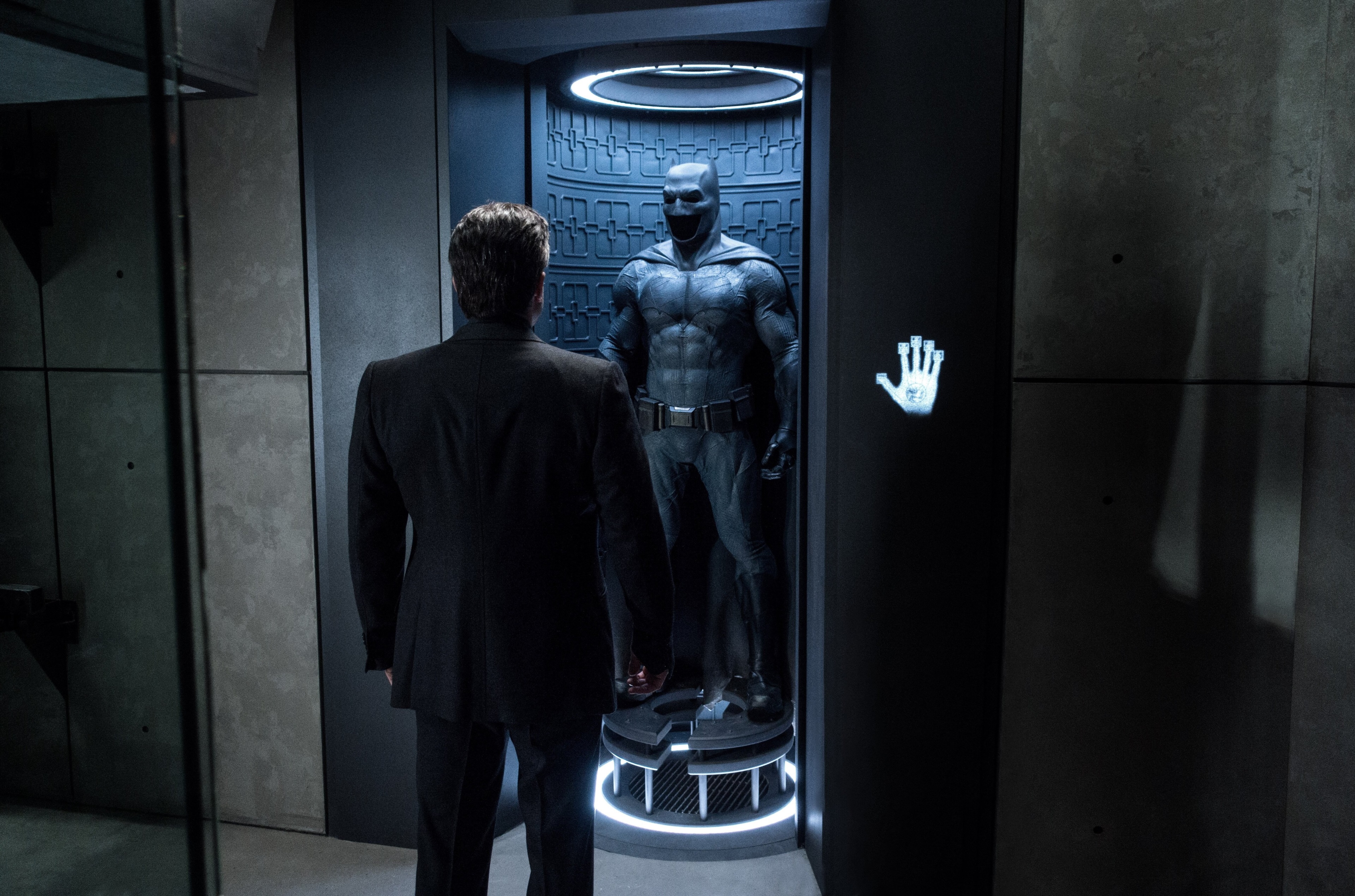Batman from Batman v Superman: Dawn of Justice in a display HD Wallpaper