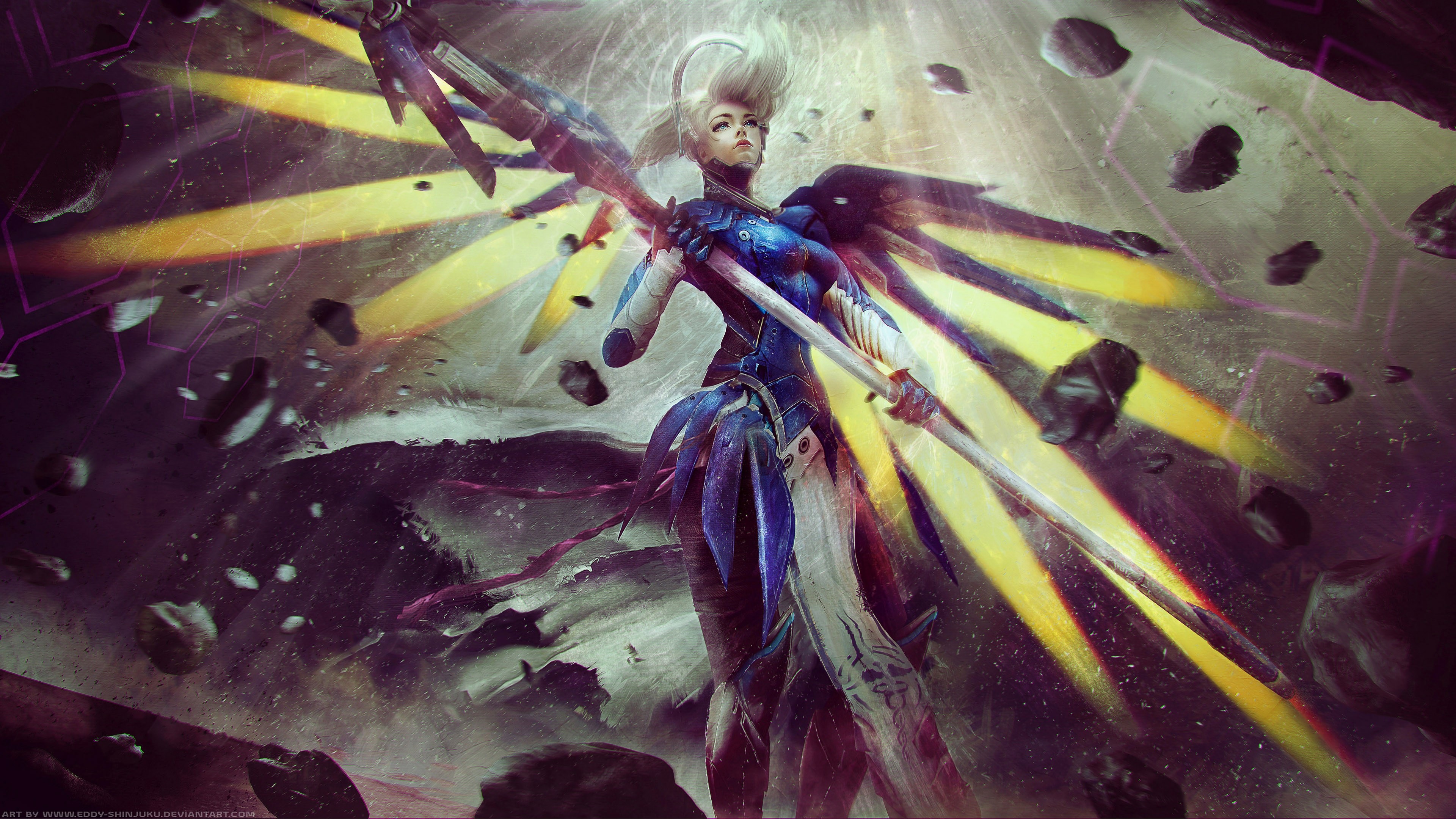 Mercy from Overwatch in 4K HD Wallpaper