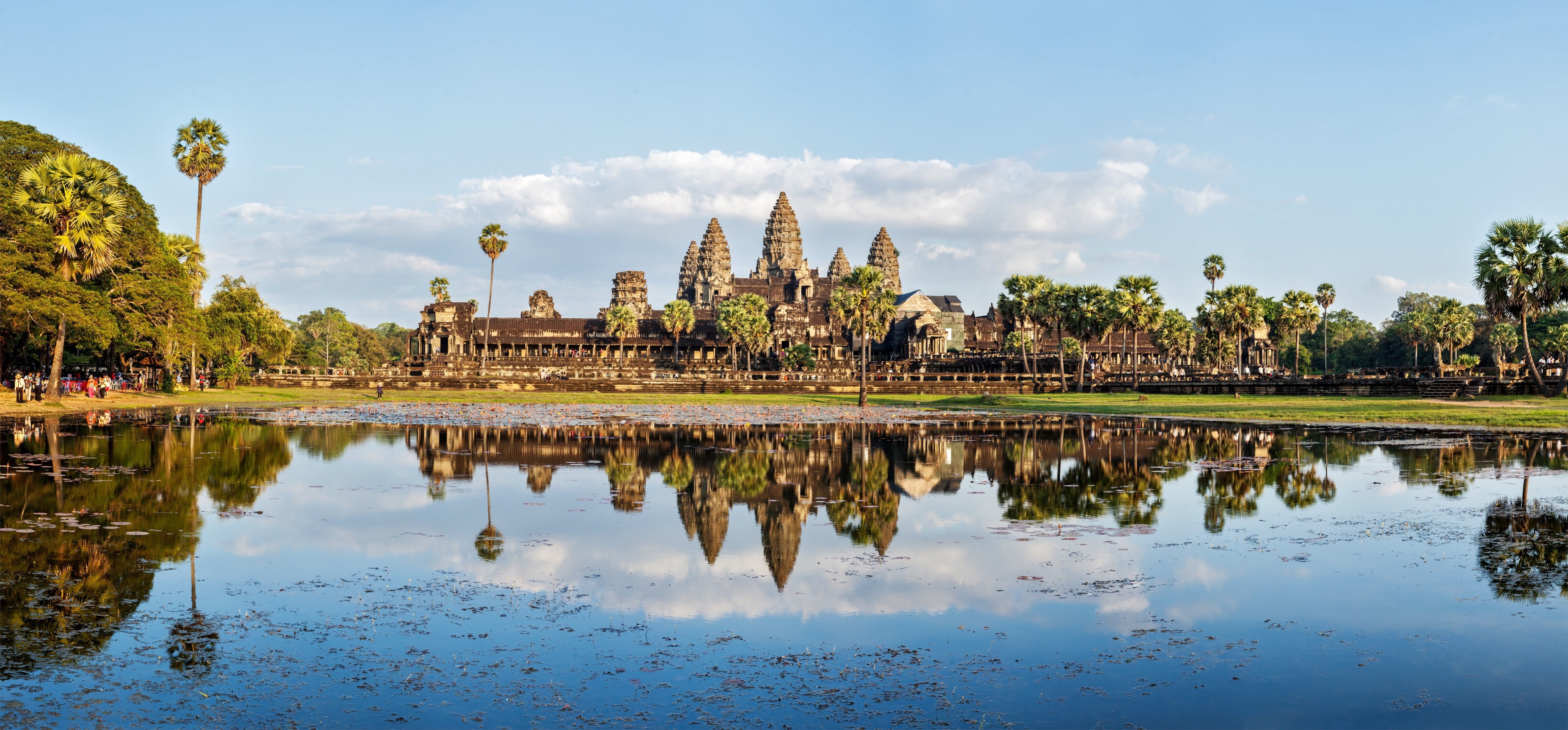 Angkor Wat Temple Reflection Cambodia 4K HD Wallpaper