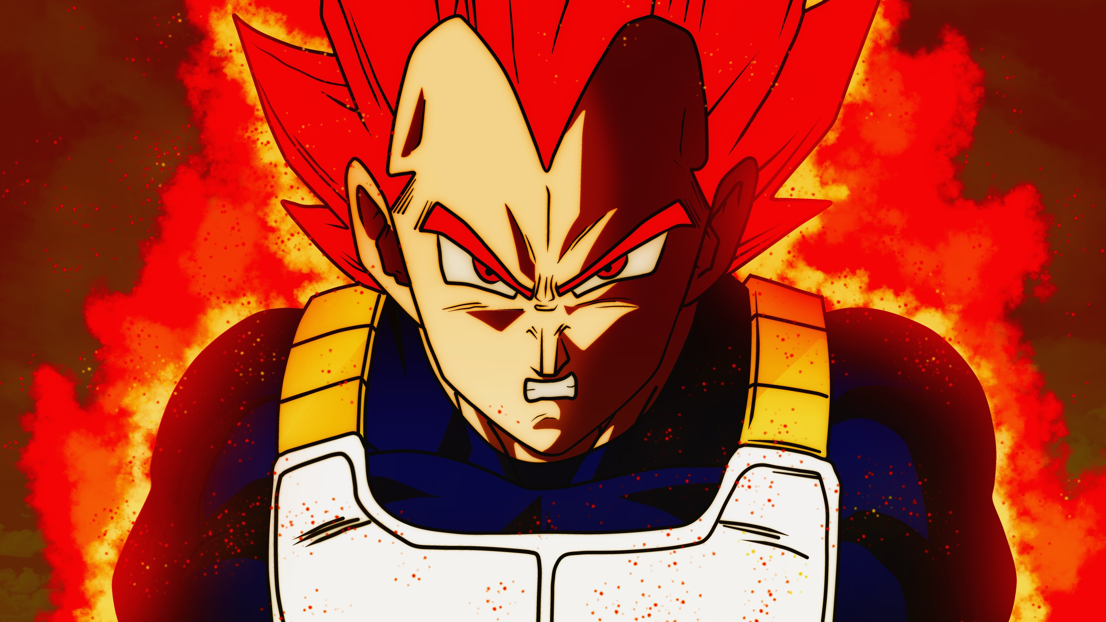 Vegeta from Dragon Ball Super in Super Saiyan God Super Saiyan HD Wallpaper
