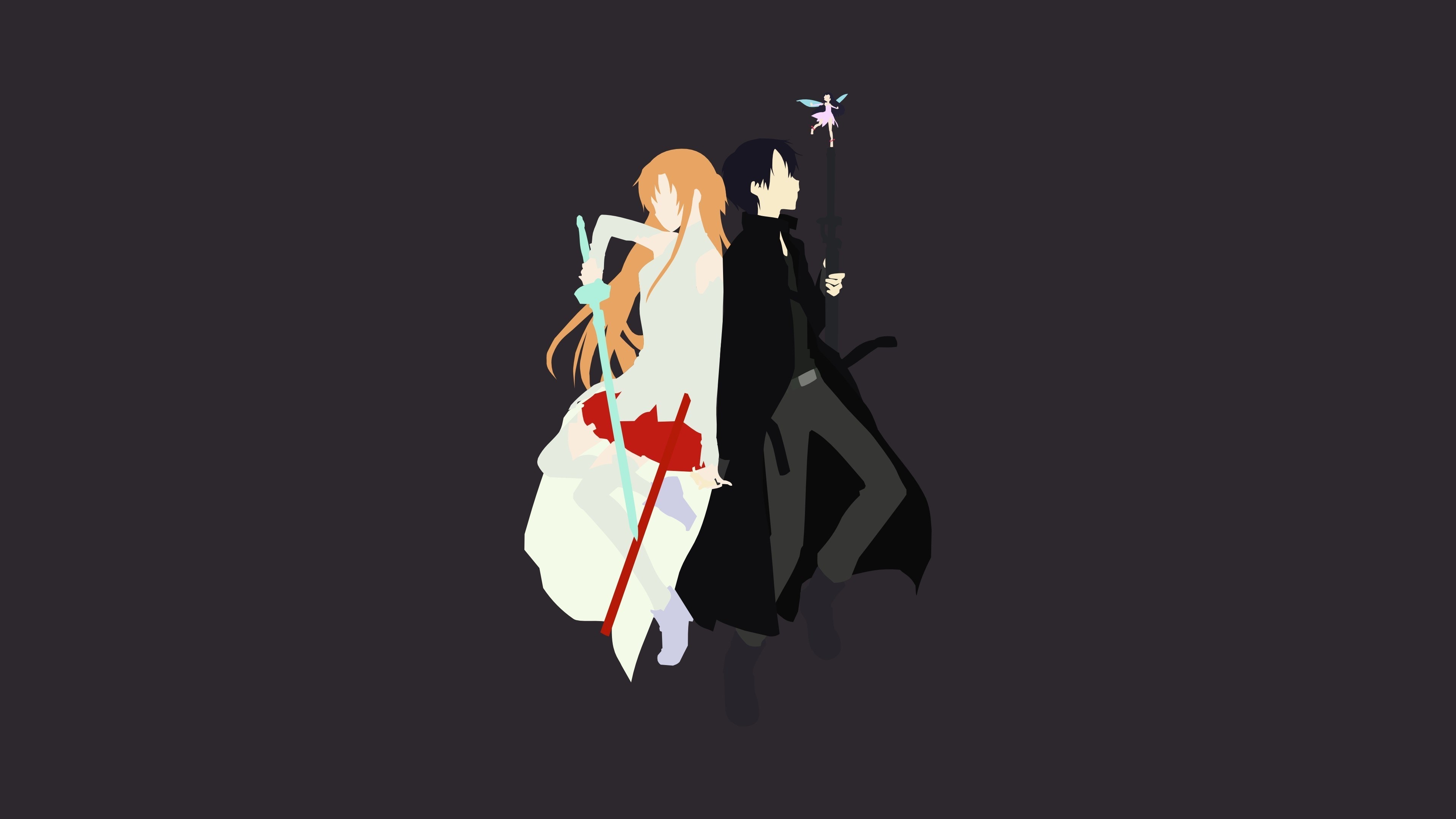 Kirito and Asuna from Sword Art Online 4K HD Wallpaper