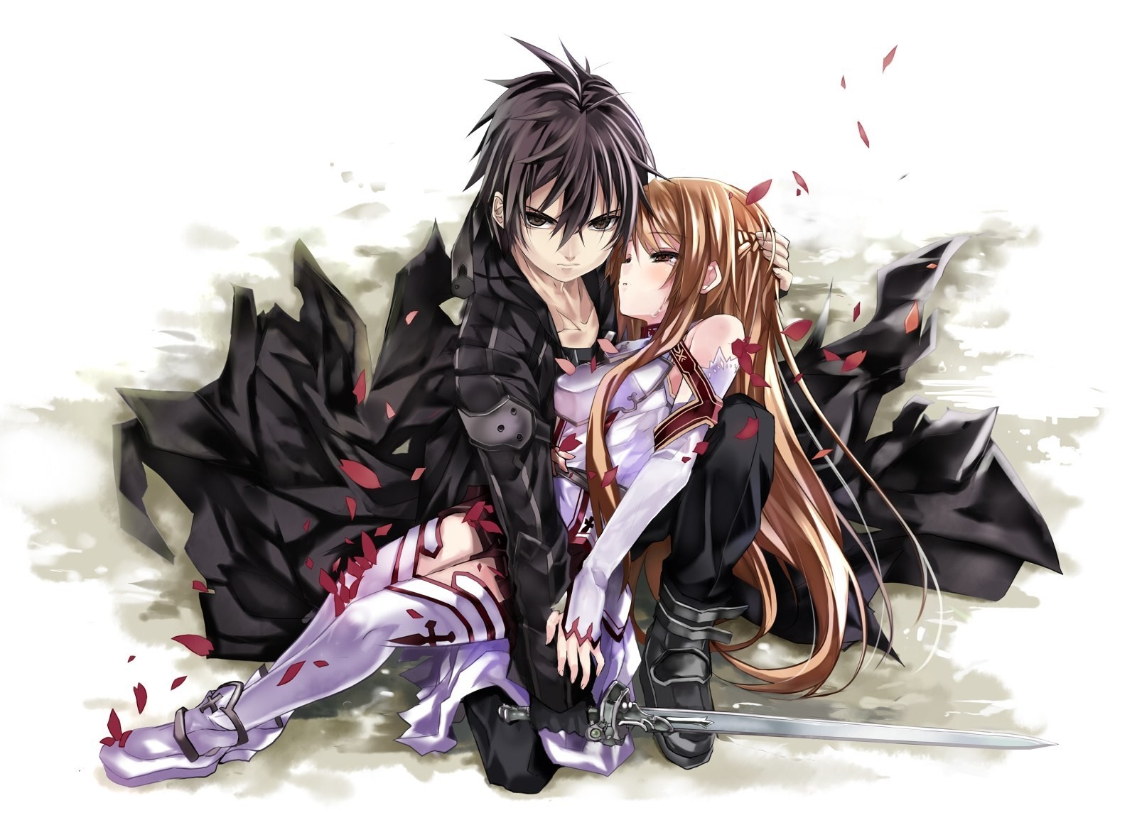 Kirito and Asuna from Sword Art Online HD Wallpaper