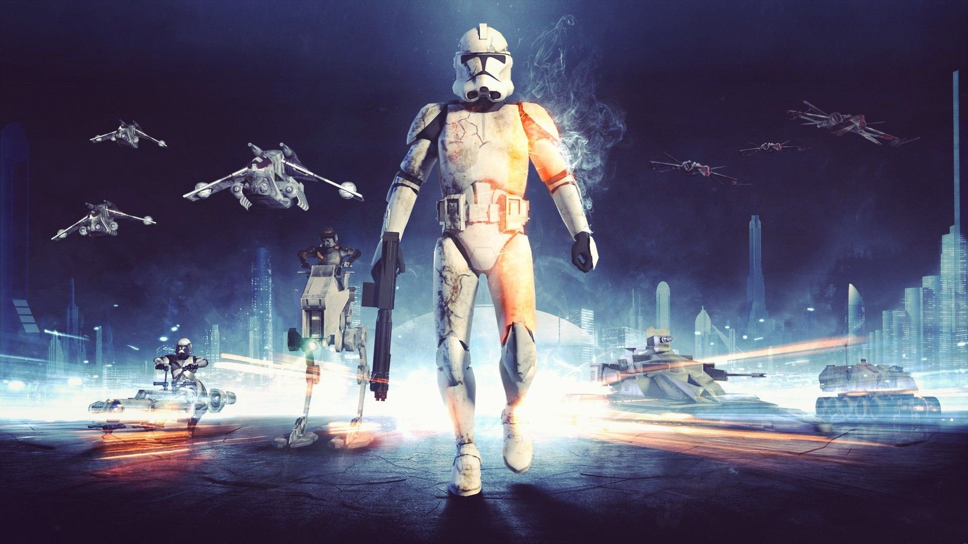 Star Wars Clone Trooper Battlefield HD Wallpaper