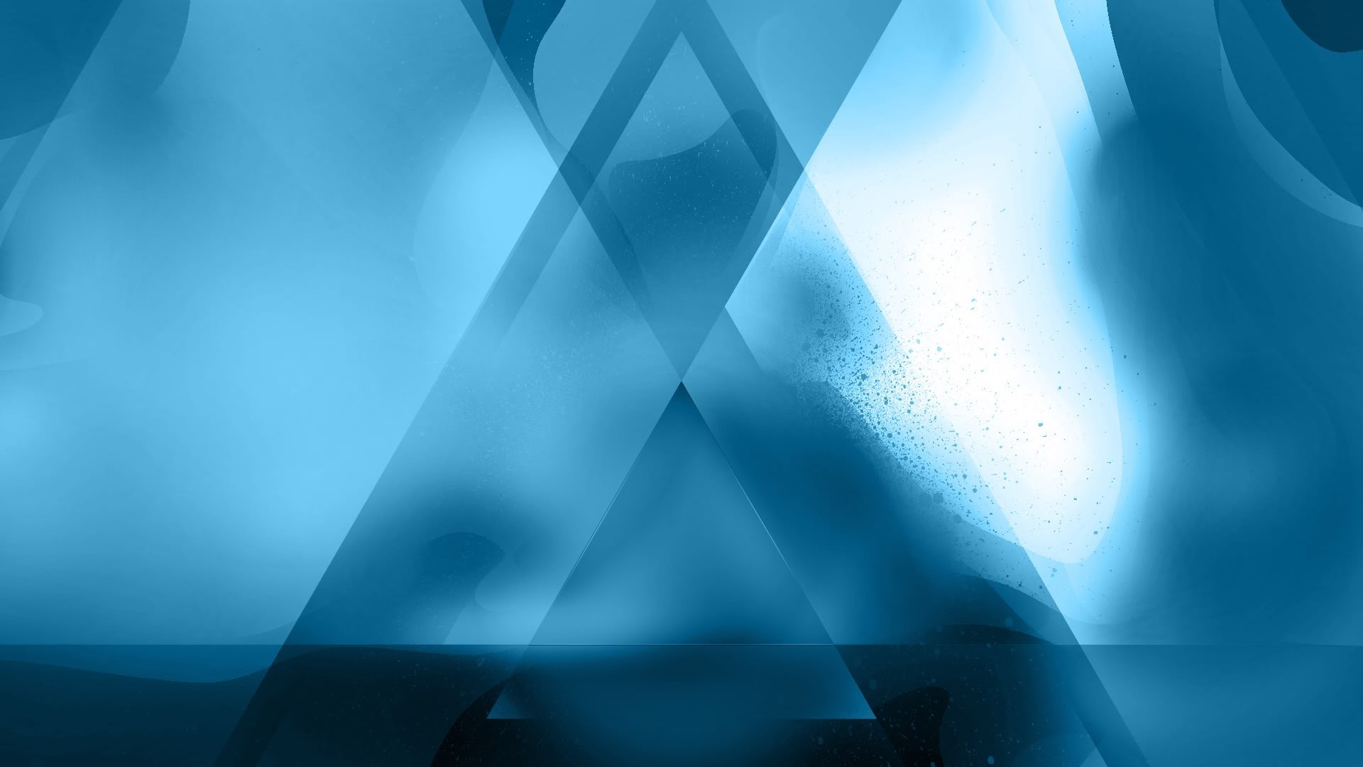 Abstract blue geometric shapes with light effects HD Wallpaper
