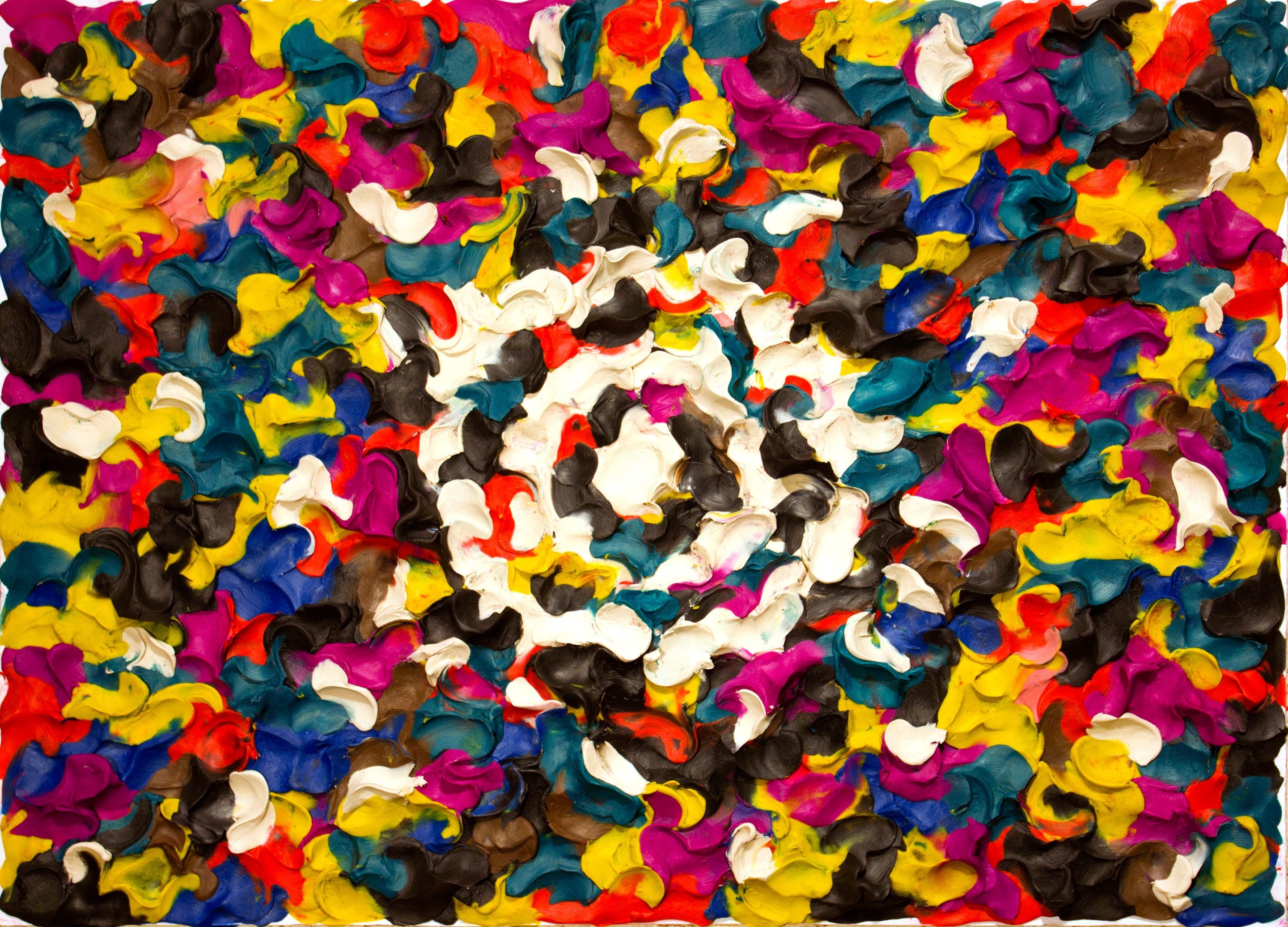 Colorful abstract painting with clay HD Wallpaper