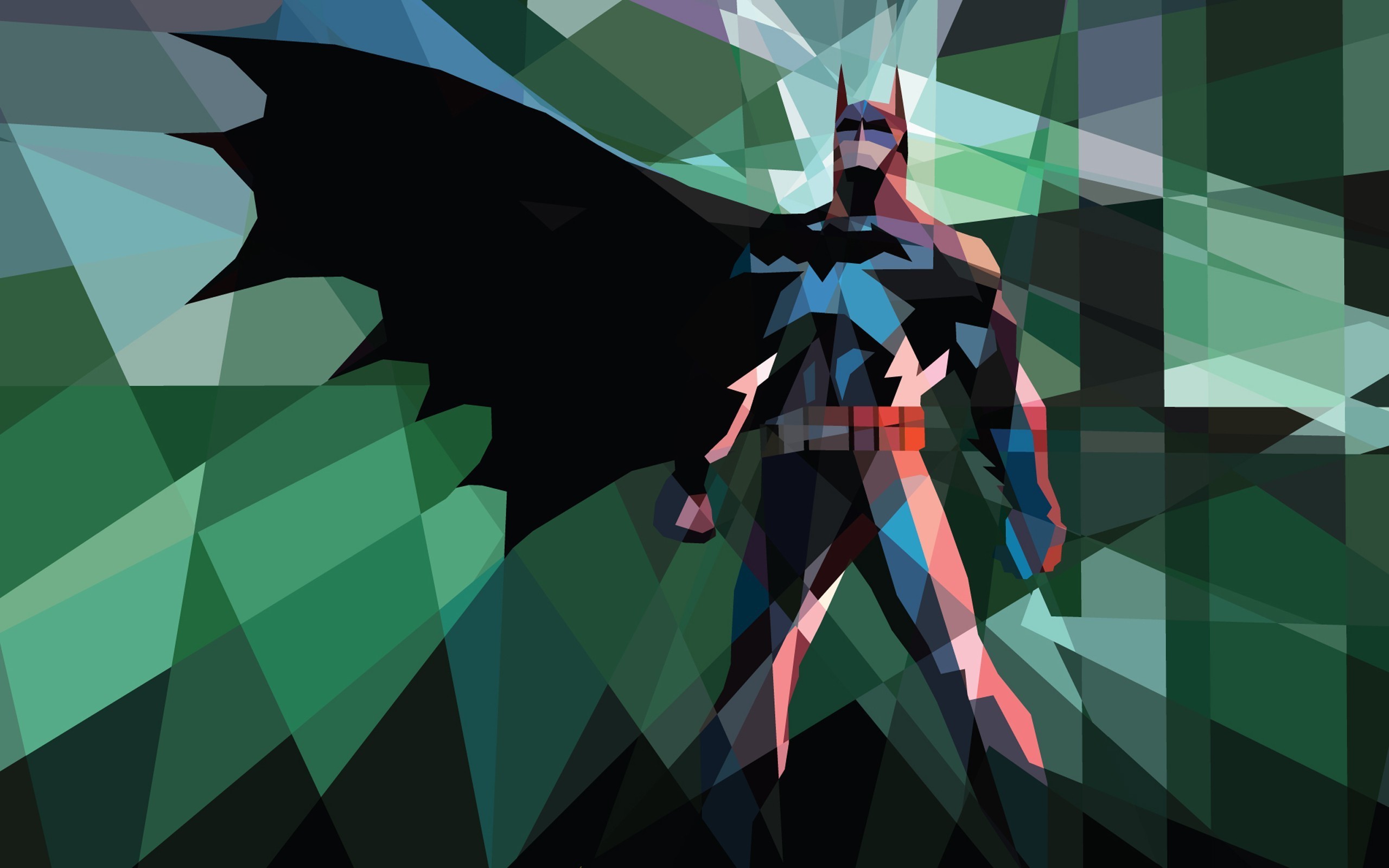 Batman from DC Comics Low Poly Artwork HD Wallpaper