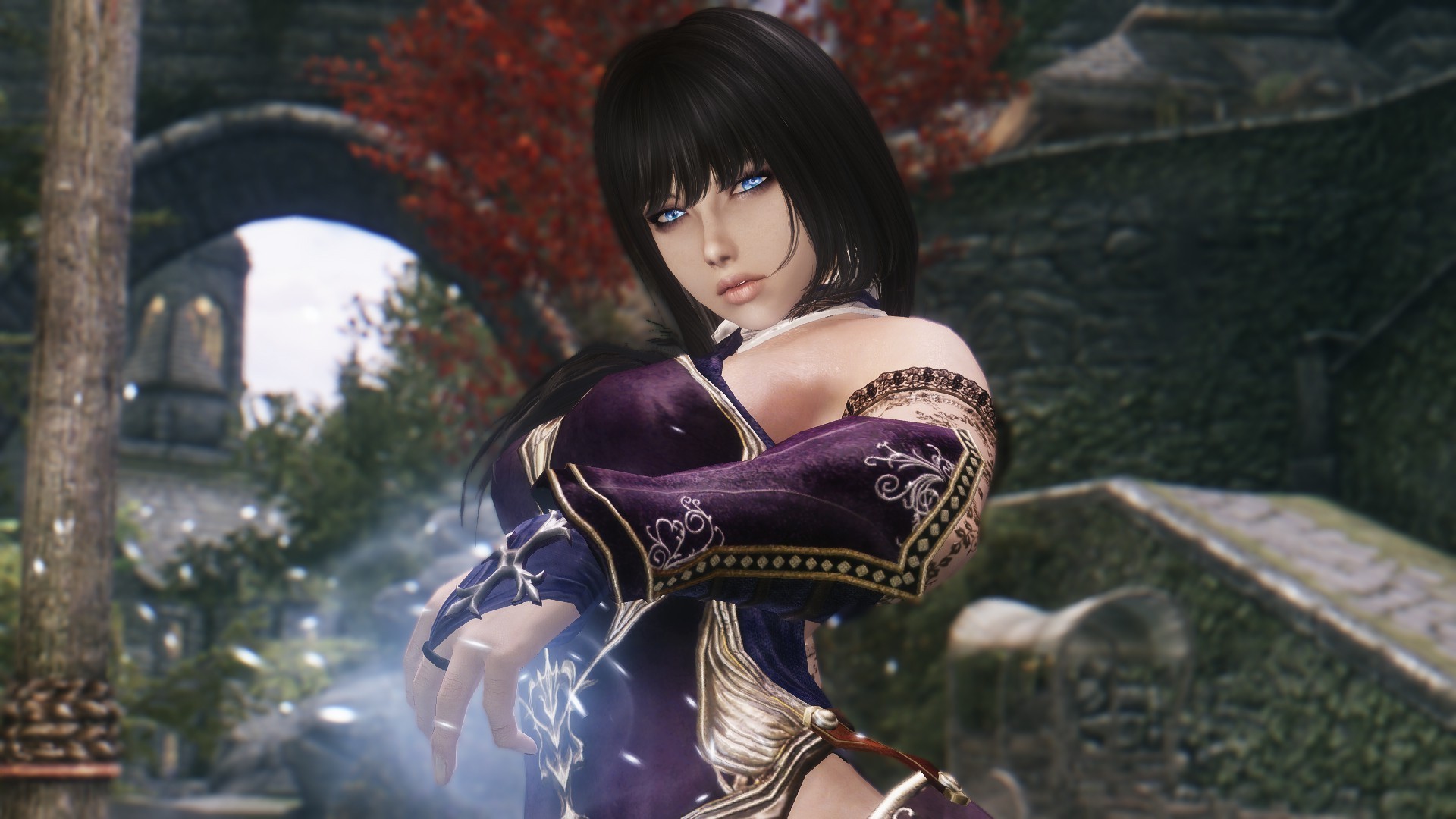 Shanoa from Castlevania in Skyrim mods HD Wallpaper