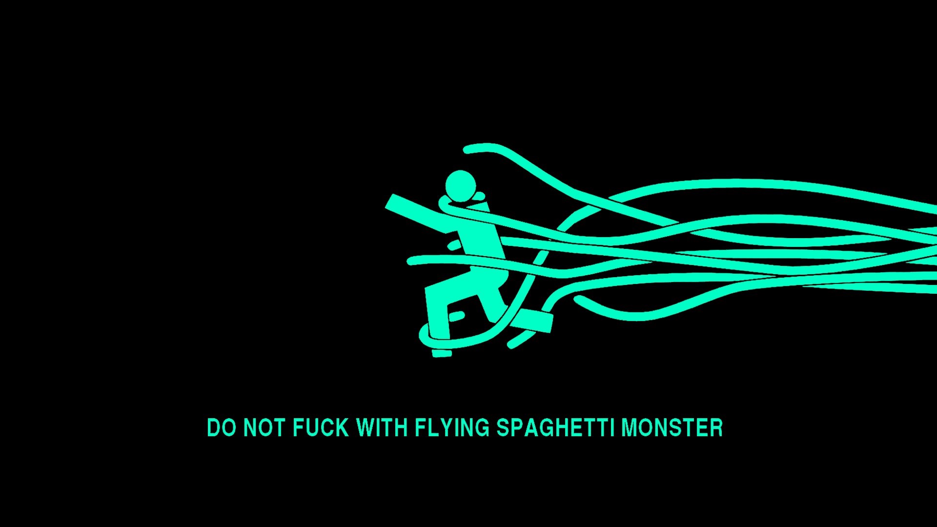 DO NOT FUCK WITH FLYING SPAGHETTI MONSTER HD Wallpaper