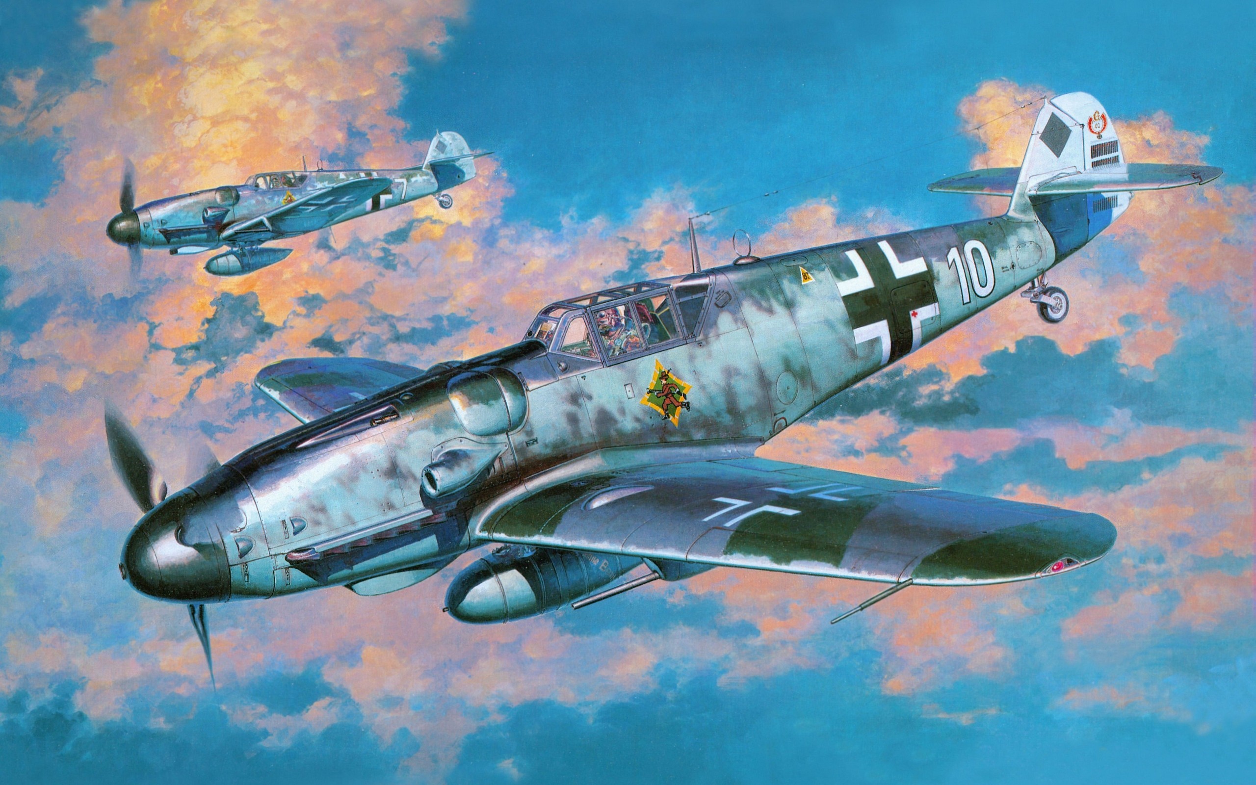 Messerschmitt Bf 109 aircraft in flight HD Wallpaper
