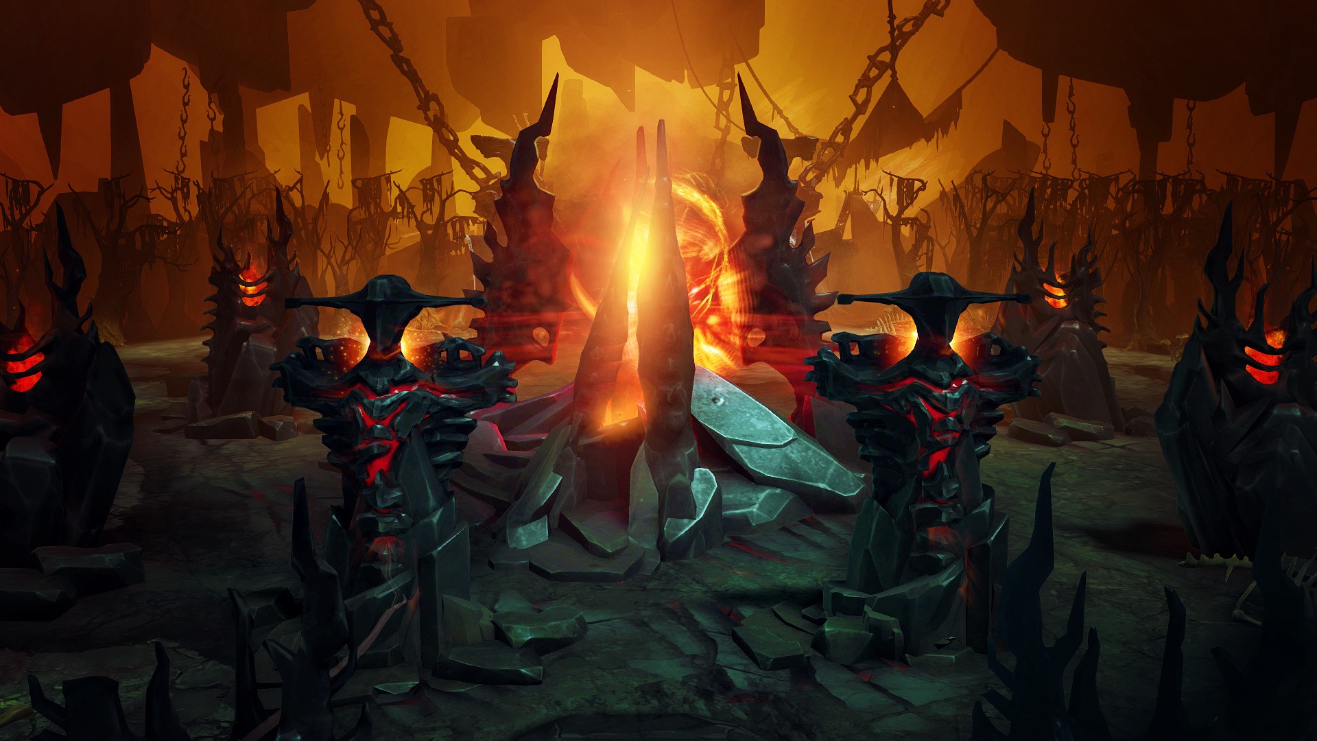 Dota 2 Dire Hellish Portal Environment HD Wallpaper