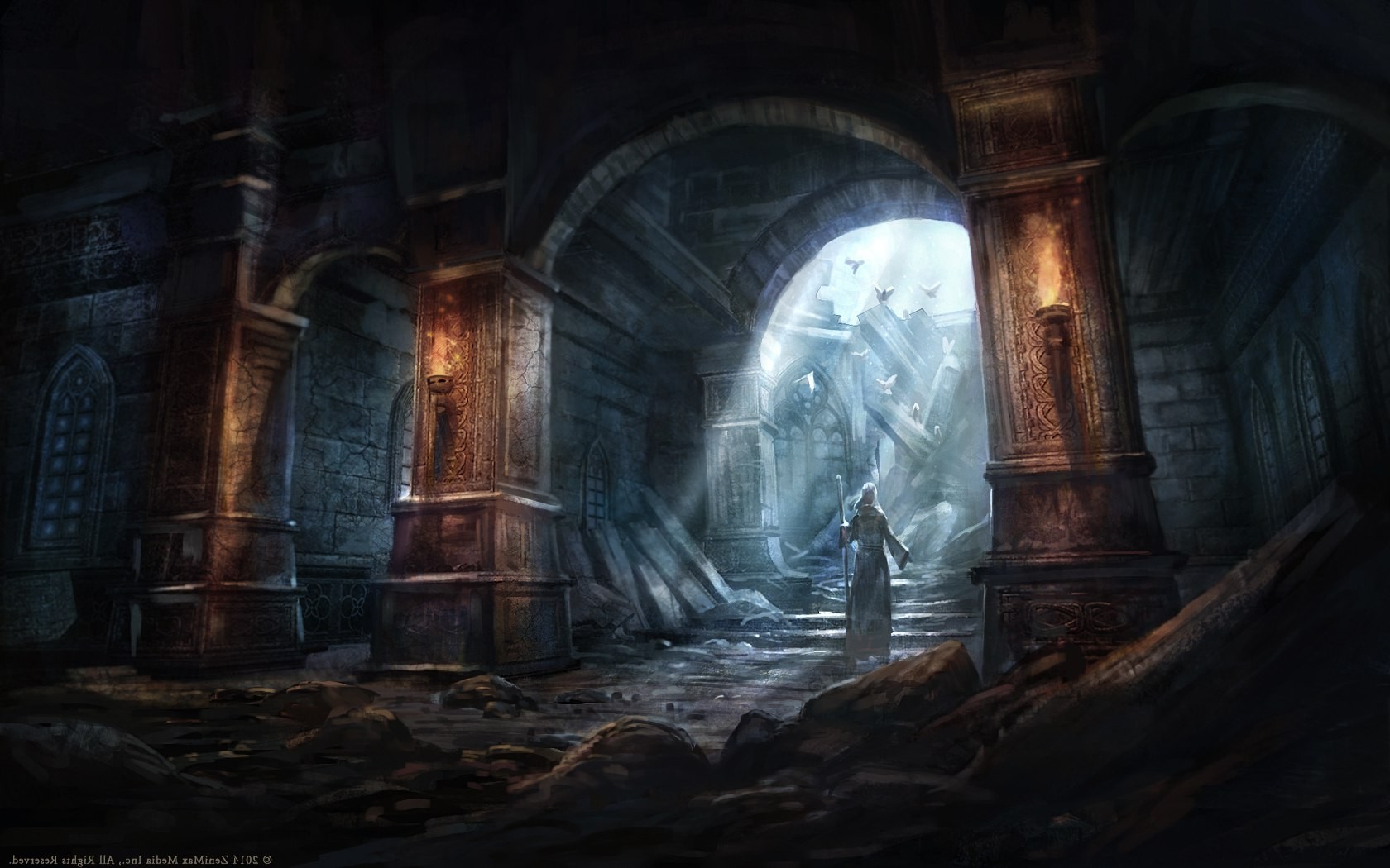 The Elder Scrolls Online dungeon interior HD Wallpaper