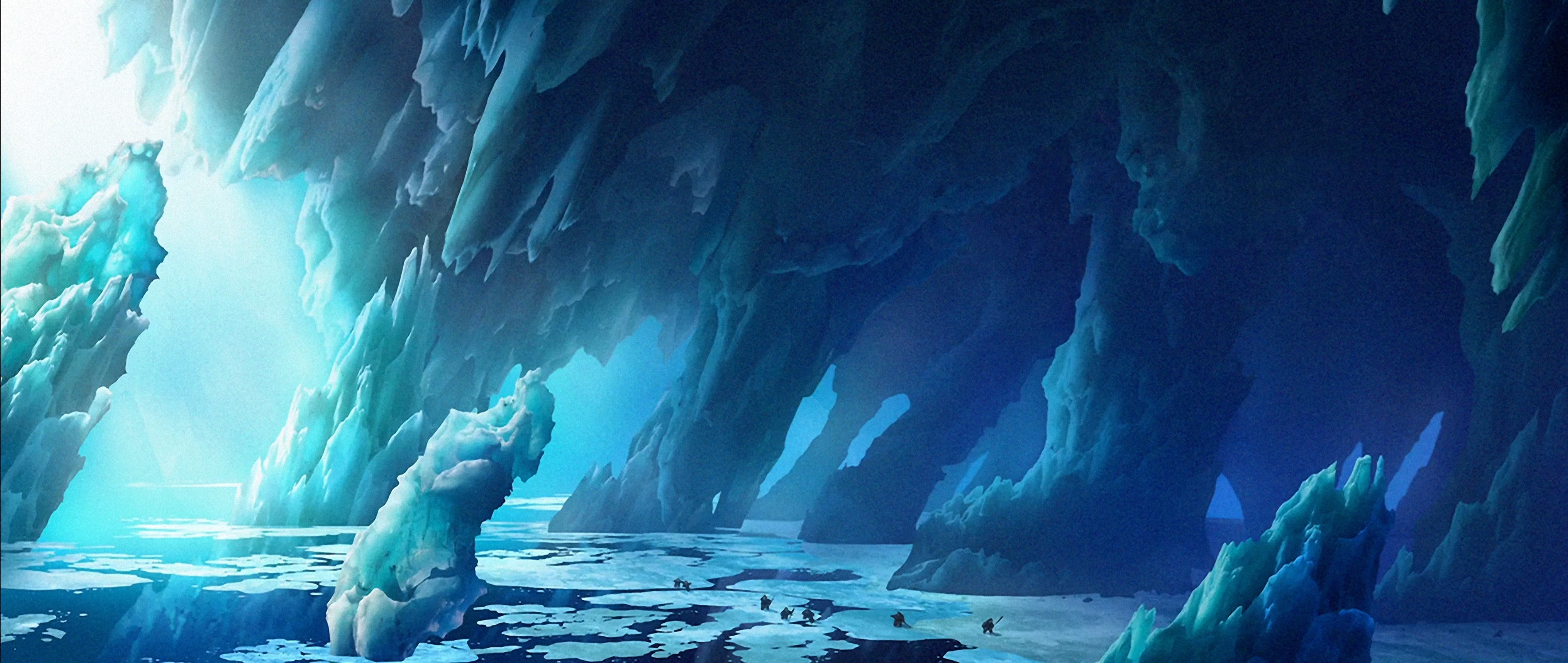 Concept art of an icy landscape from How to Train Your Dragon 2 HD Wallpaper