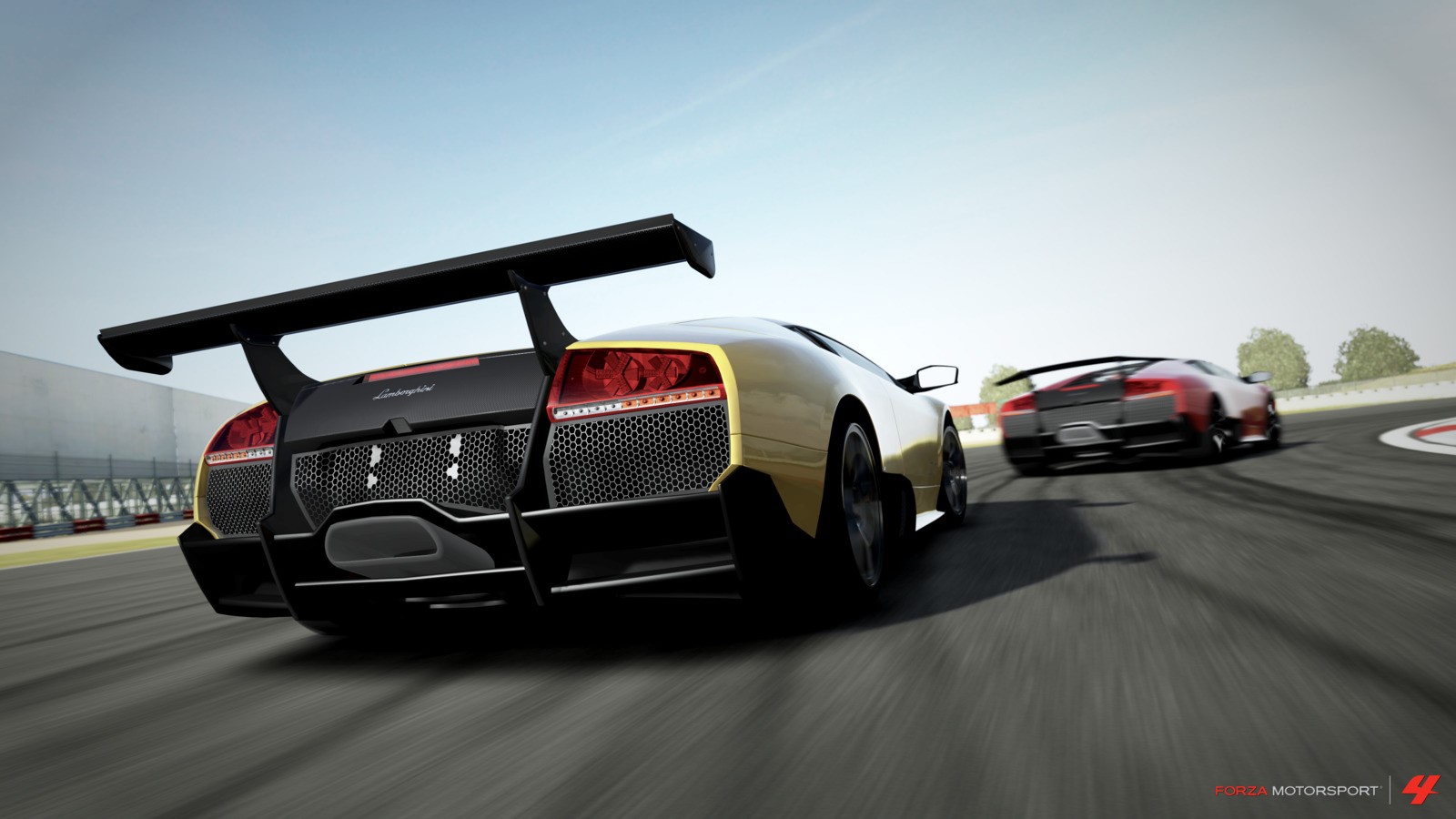 Lamborghini Murcielago on a race track HD Wallpaper