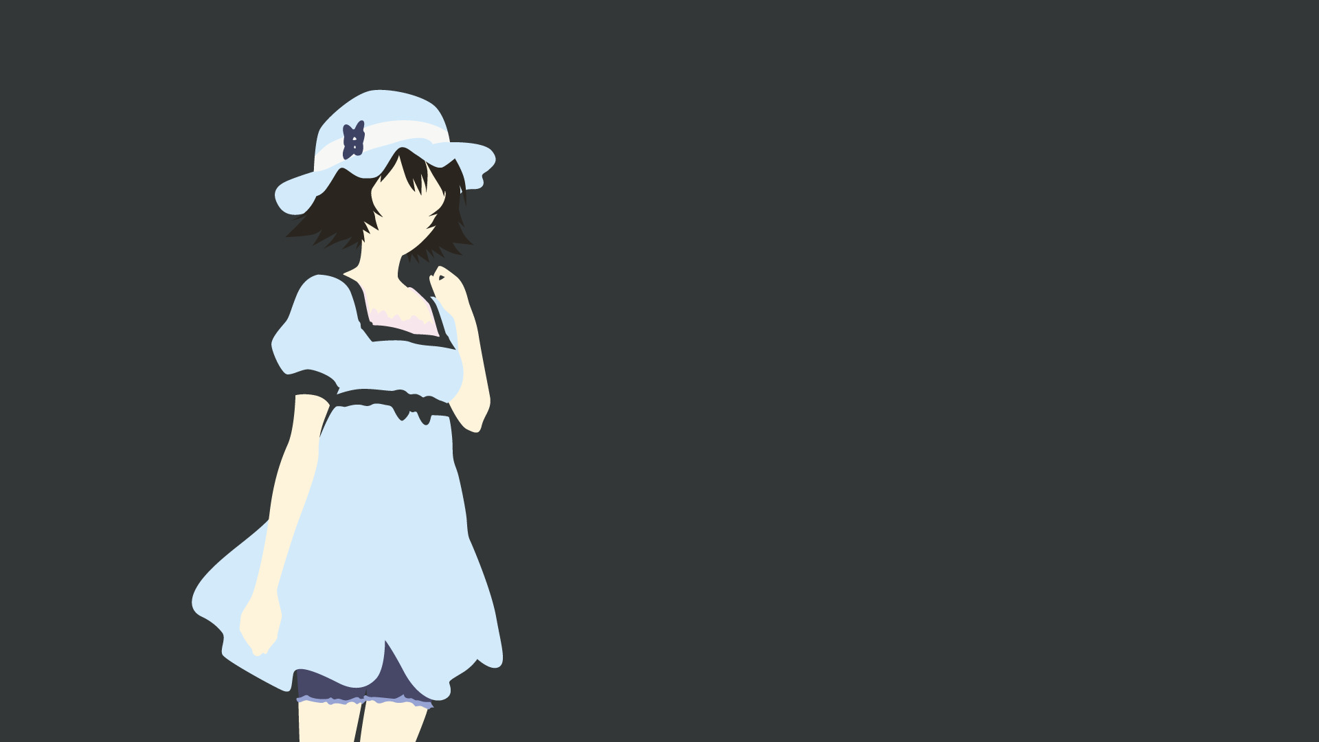 Shiina Mayuri from Steins;Gate minimalism HD Wallpaper
