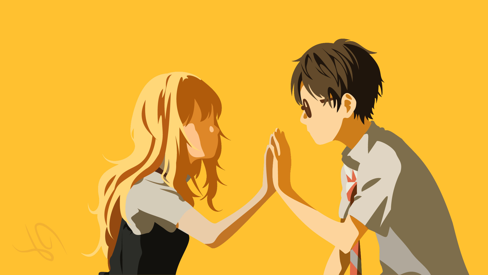 Arima Kousei and Miyazono Kaori from Shigatsu wa Kimi no Uso HD Wallpaper