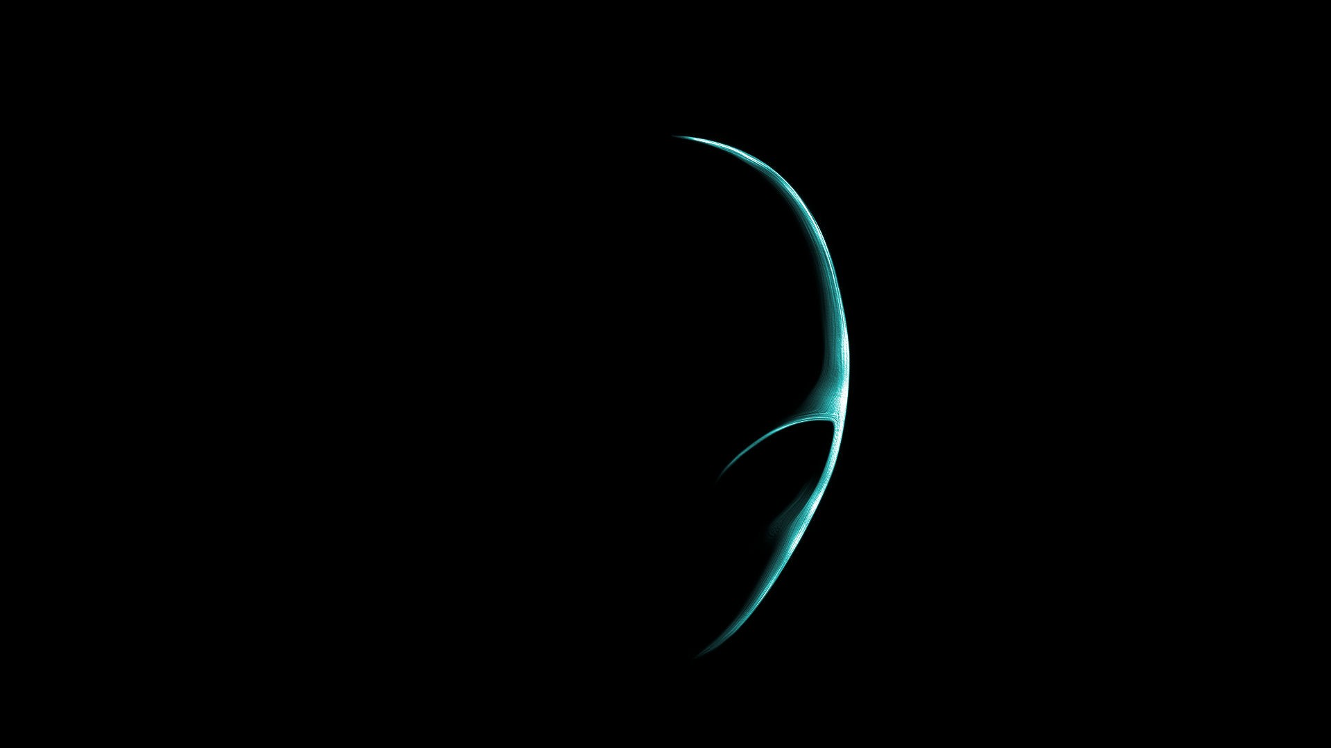 Alien silhouette on black background HD Wallpaper