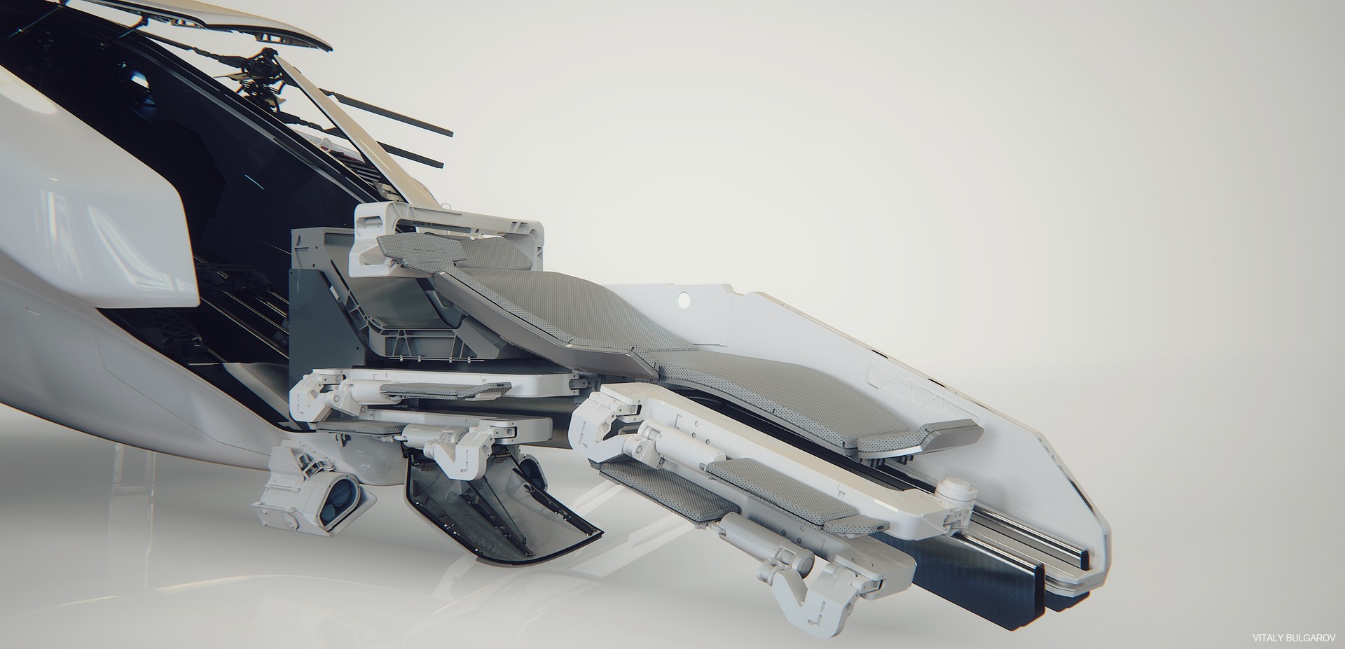 Futuristic med bed by Vitaly Bulgarov HD Wallpaper