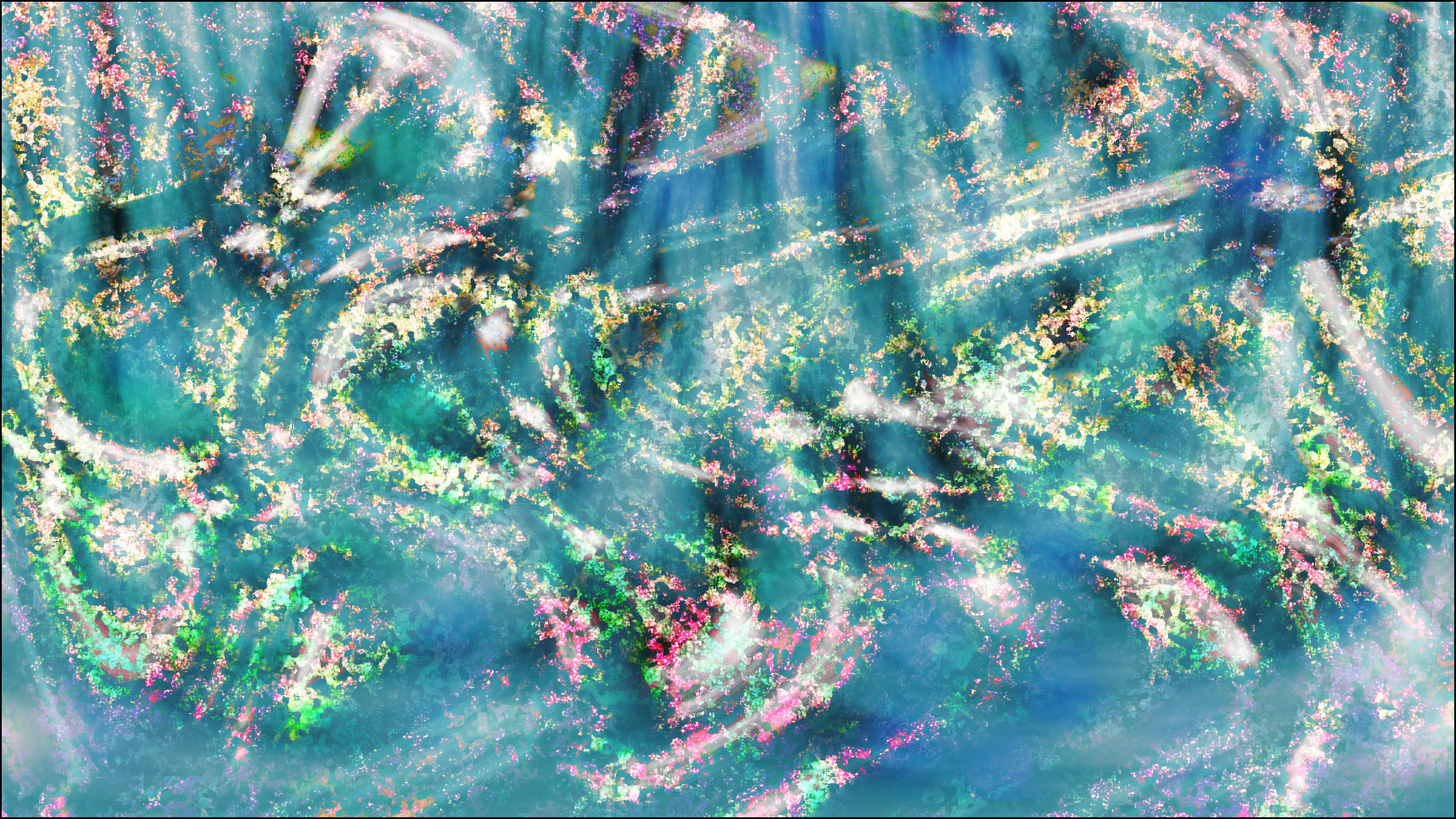 Psychedelic Abstract Digital Art with Vibrant Colors HD Wallpaper