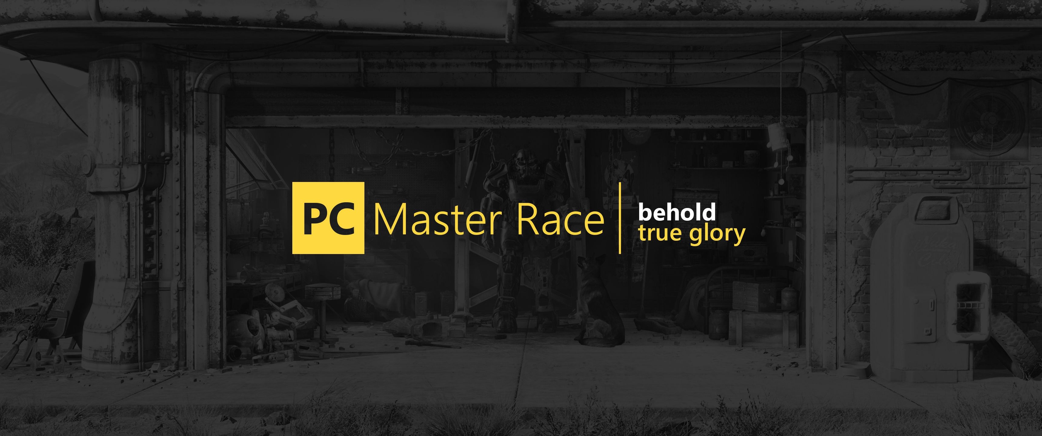 PC Master Race Behold True Glory Fallout 4 HD Wallpaper