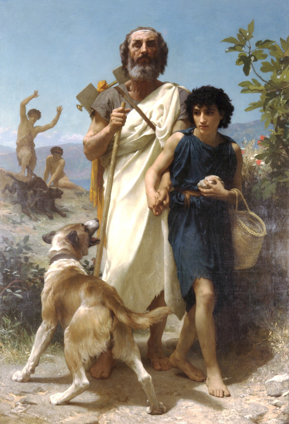 Homer and his Guide by William Adolphe Bouguereau HD Wallpaper