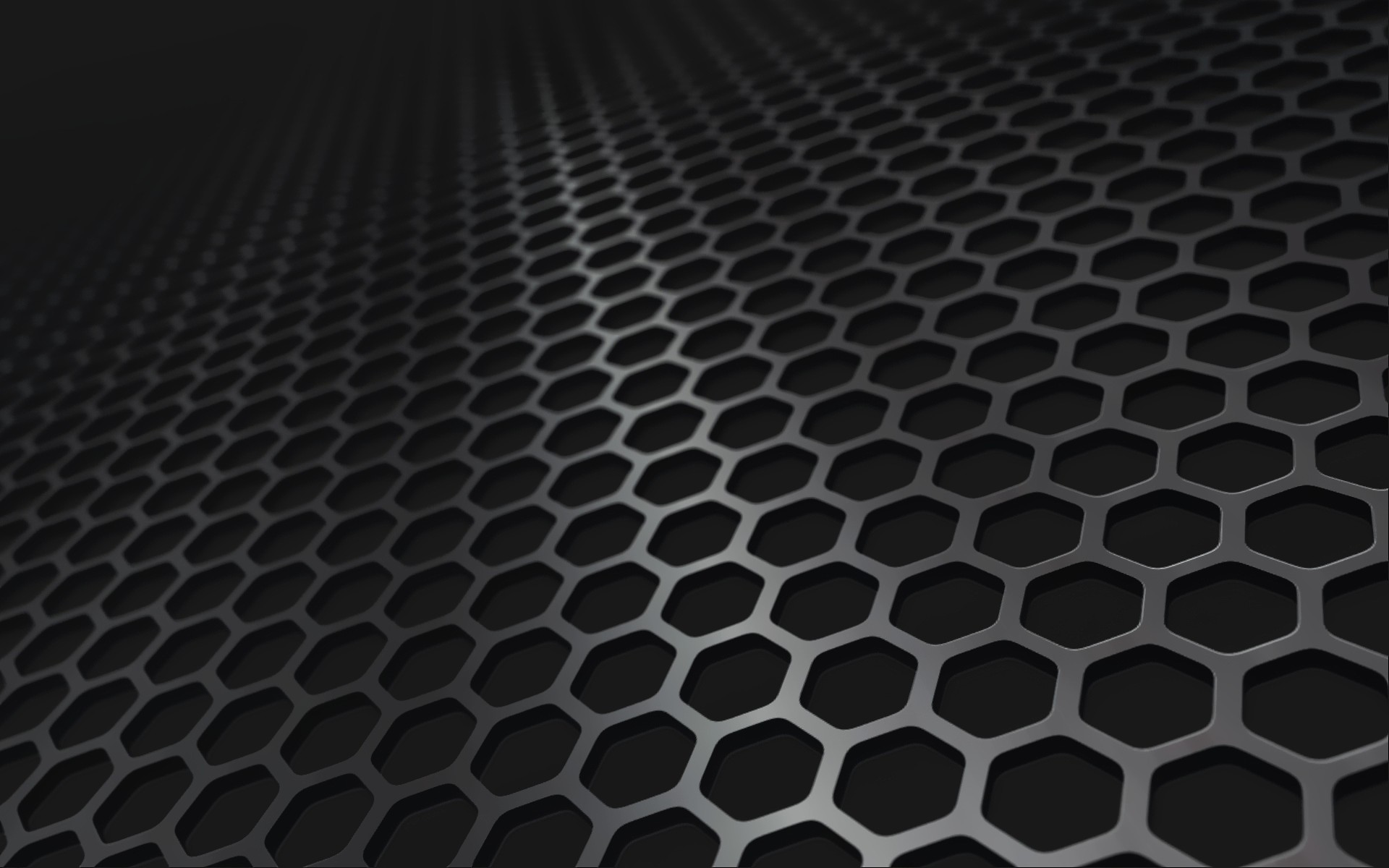 Dark Hexagonal Grid Pattern HD Wallpaper
