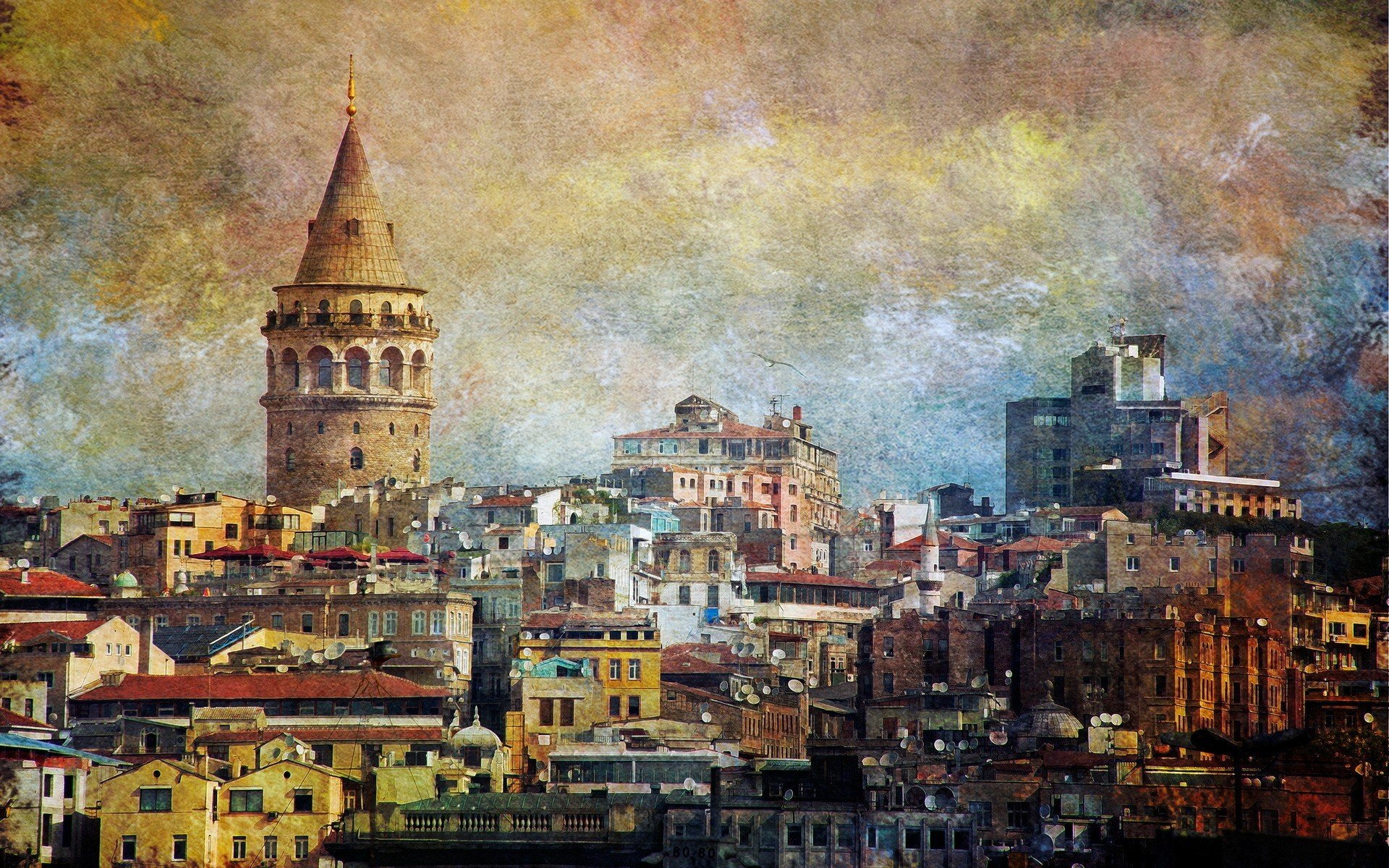 Galata Tower in Istanbul, Turkey HD Wallpaper