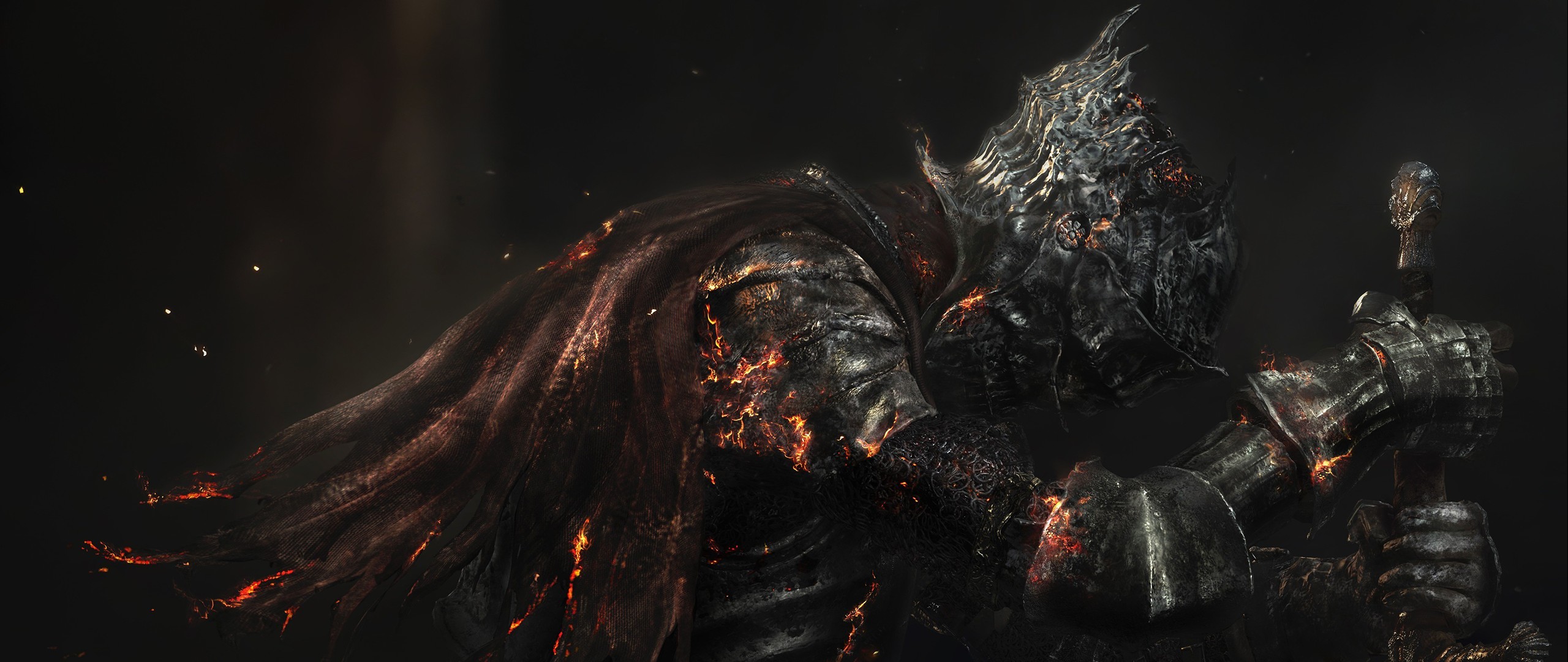 Knight with glowing armor from Dark Souls HD Wallpaper