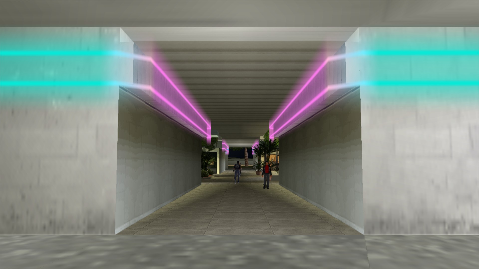 Grand Theft Auto: Vice City tunnel with neon lights HD Wallpaper