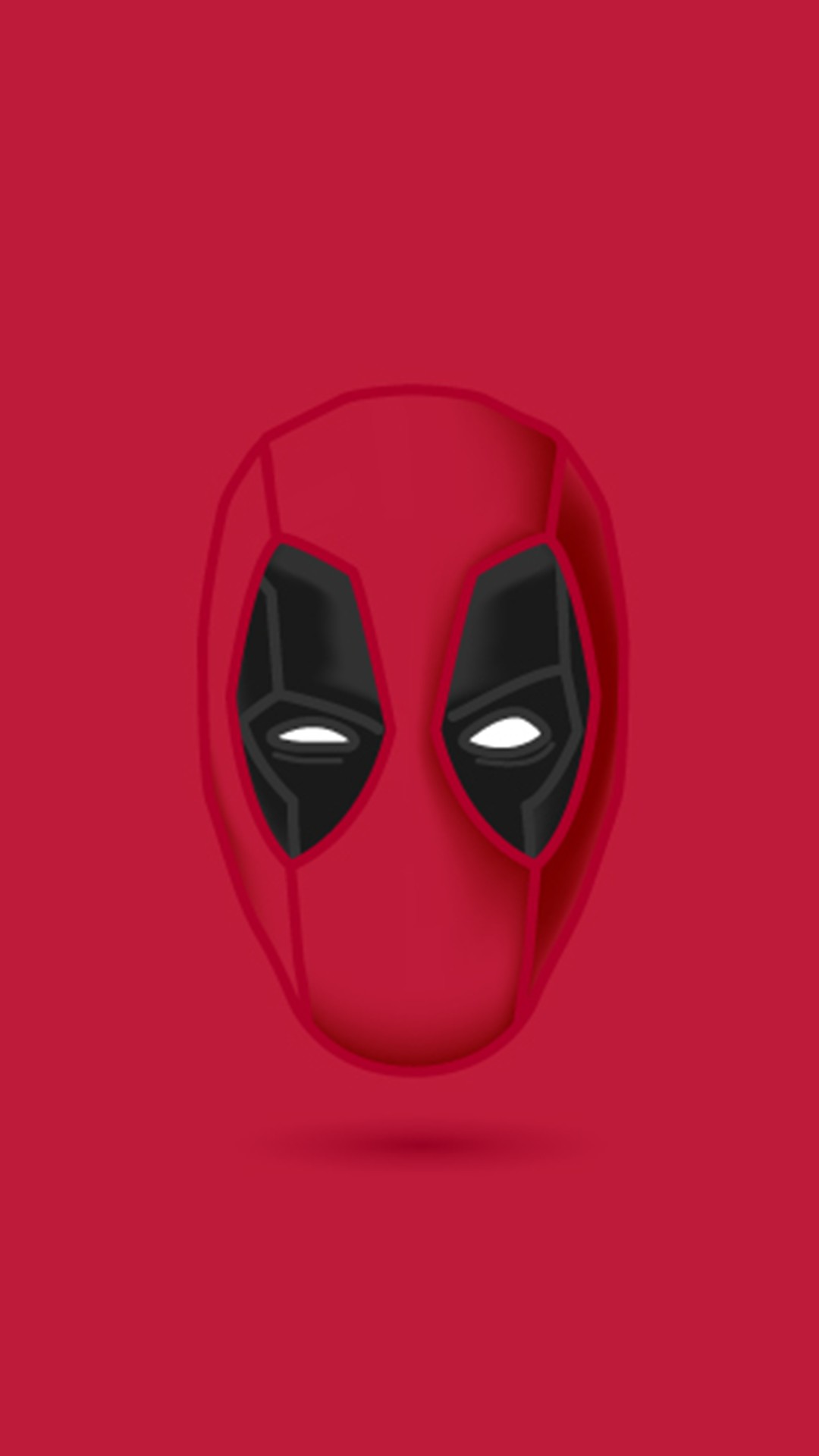 Deadpool mask on red background HD Wallpaper
