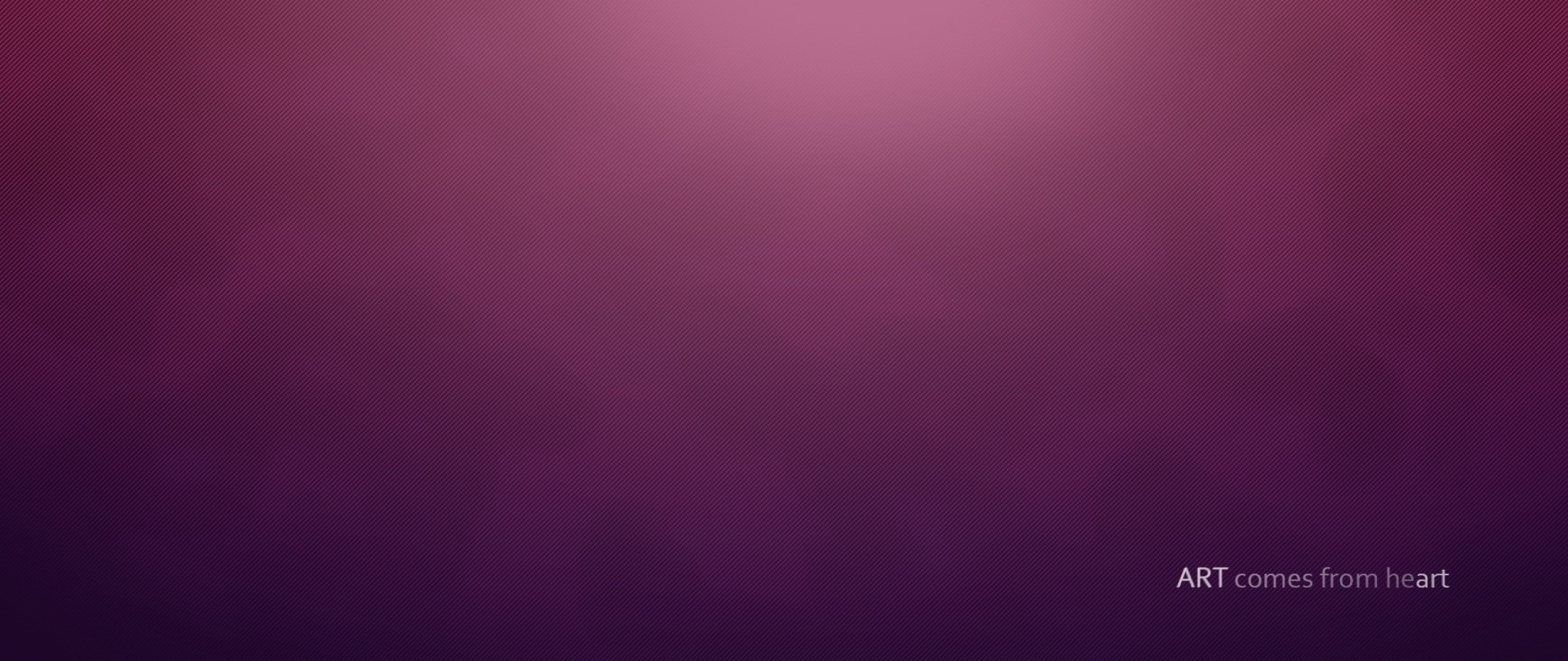 Purple gradient with text "ART comes from heart" HD Wallpaper