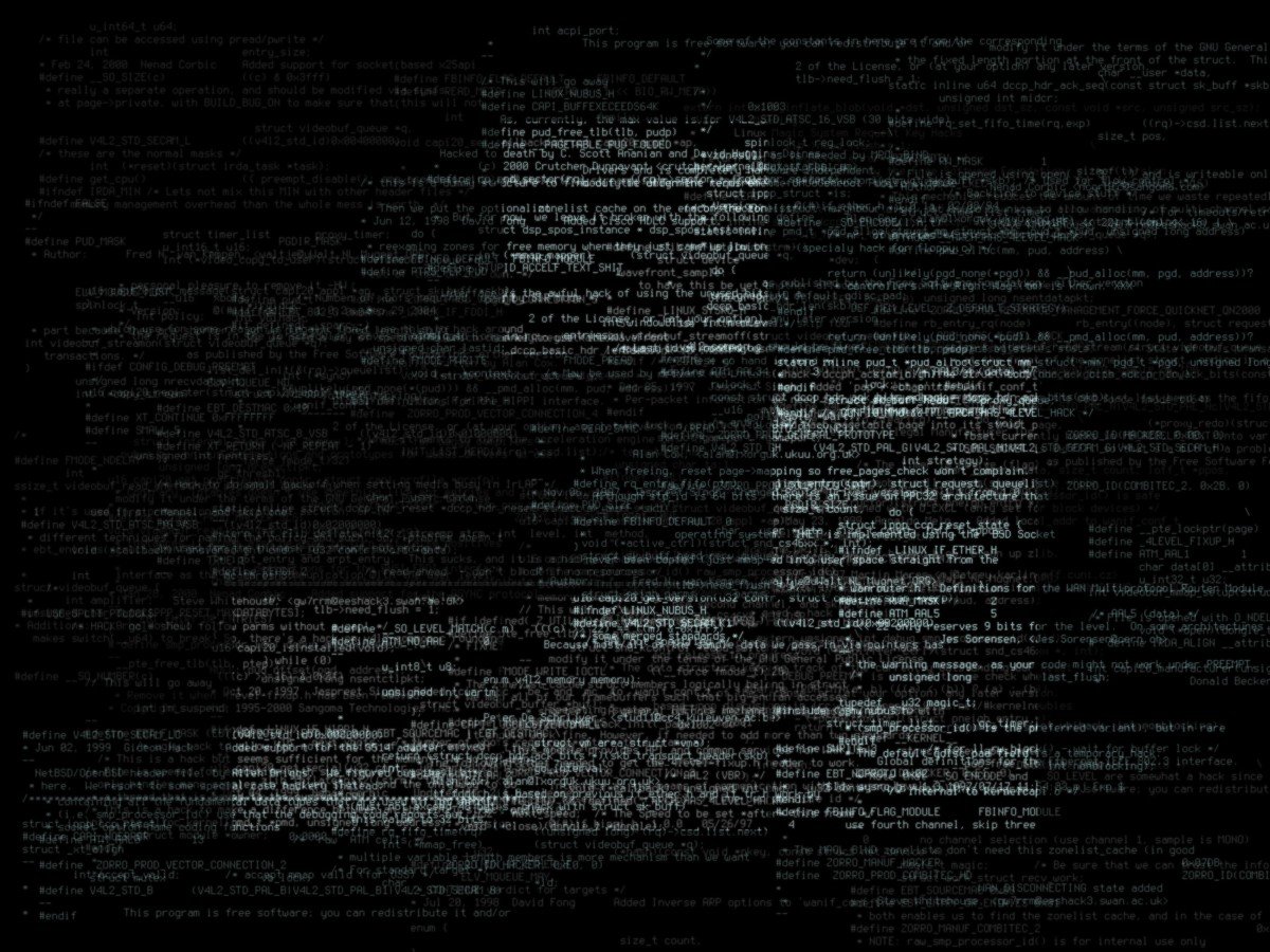 Hacking code on black background HD Wallpaper