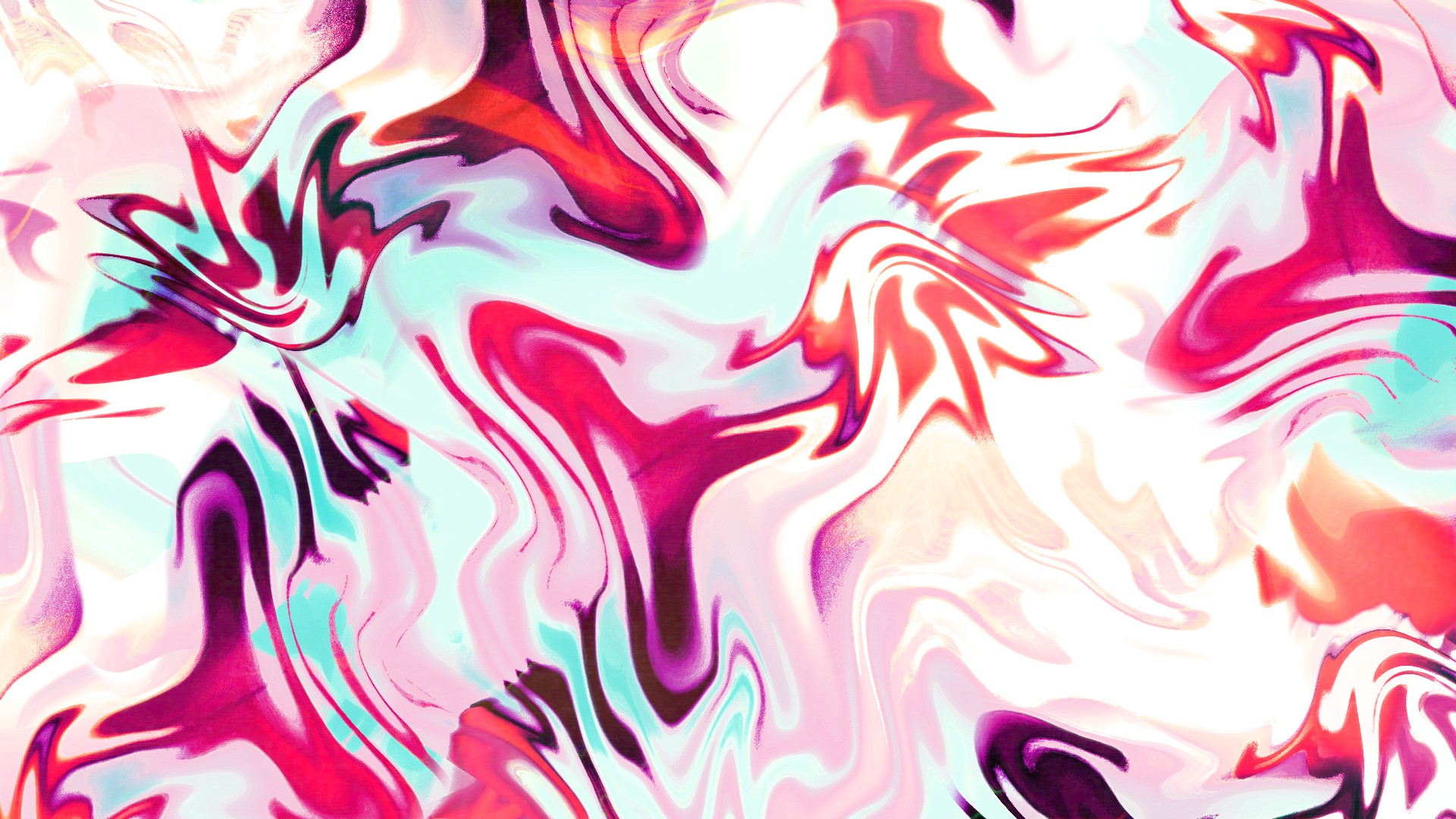 Abstract Marbling with Pink, Purple, and Teal HD Wallpaper