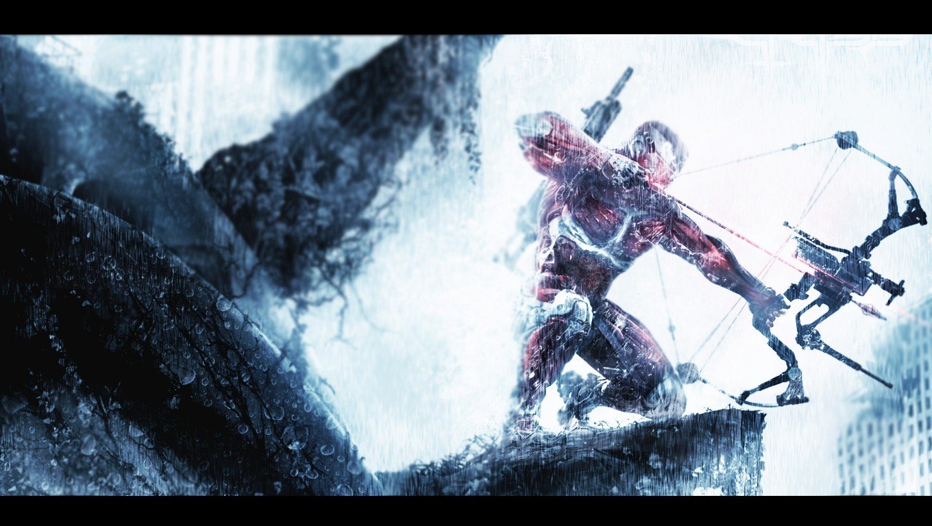 Prophet from Crysis 3 with a bow HD Wallpaper
