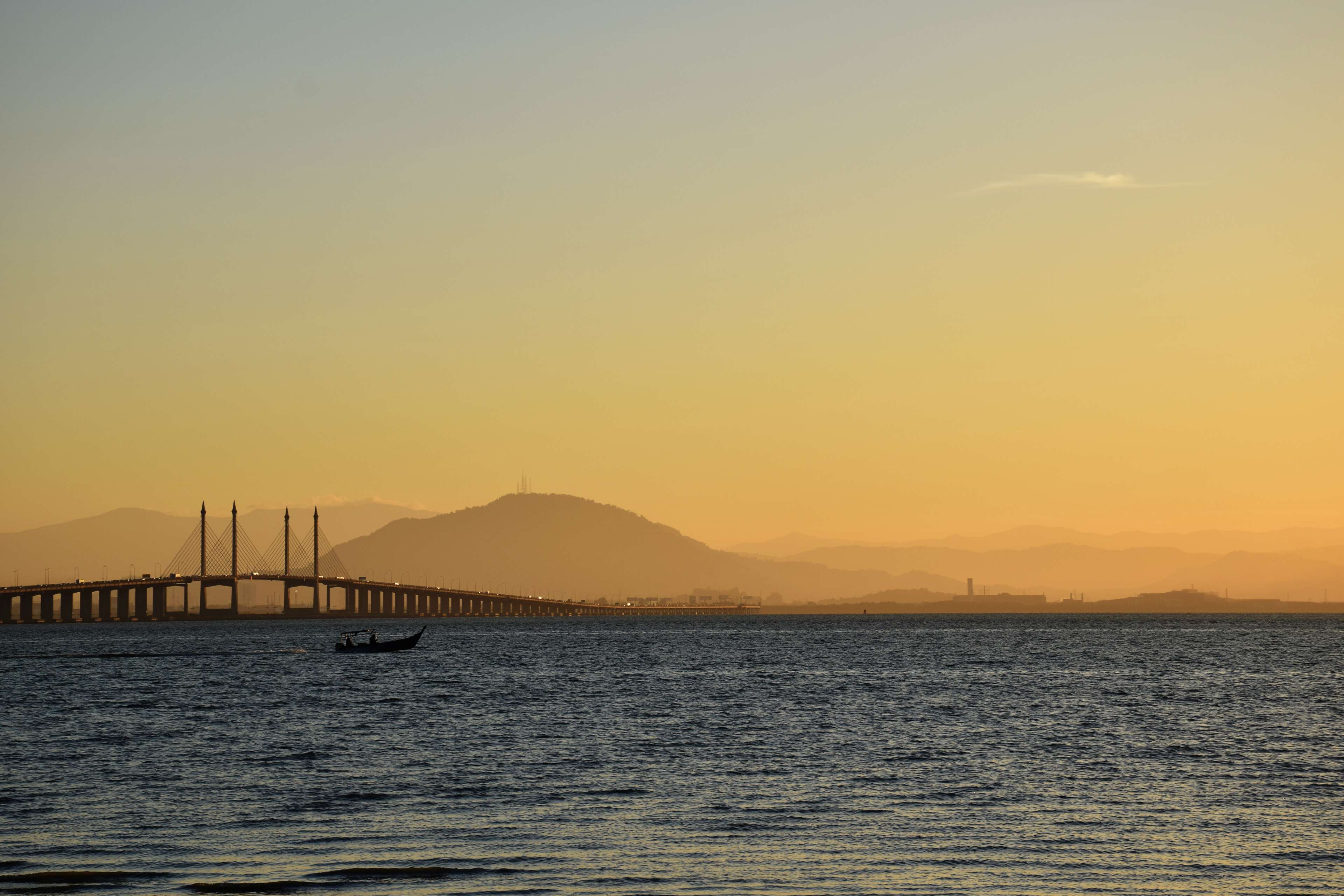 Penang Bridge at Sunrise 4K HD Wallpaper