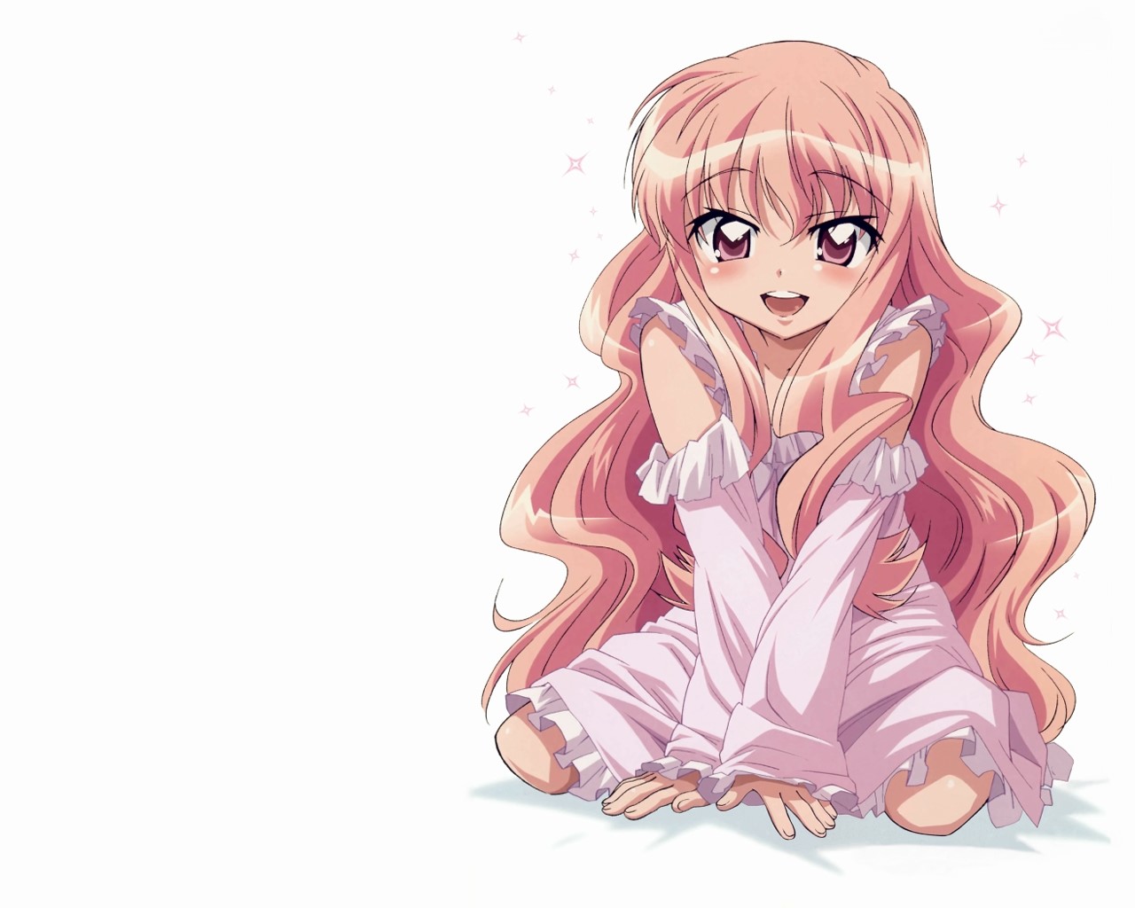 Girl with Pink Hair from Tsukaimi HD Wallpaper