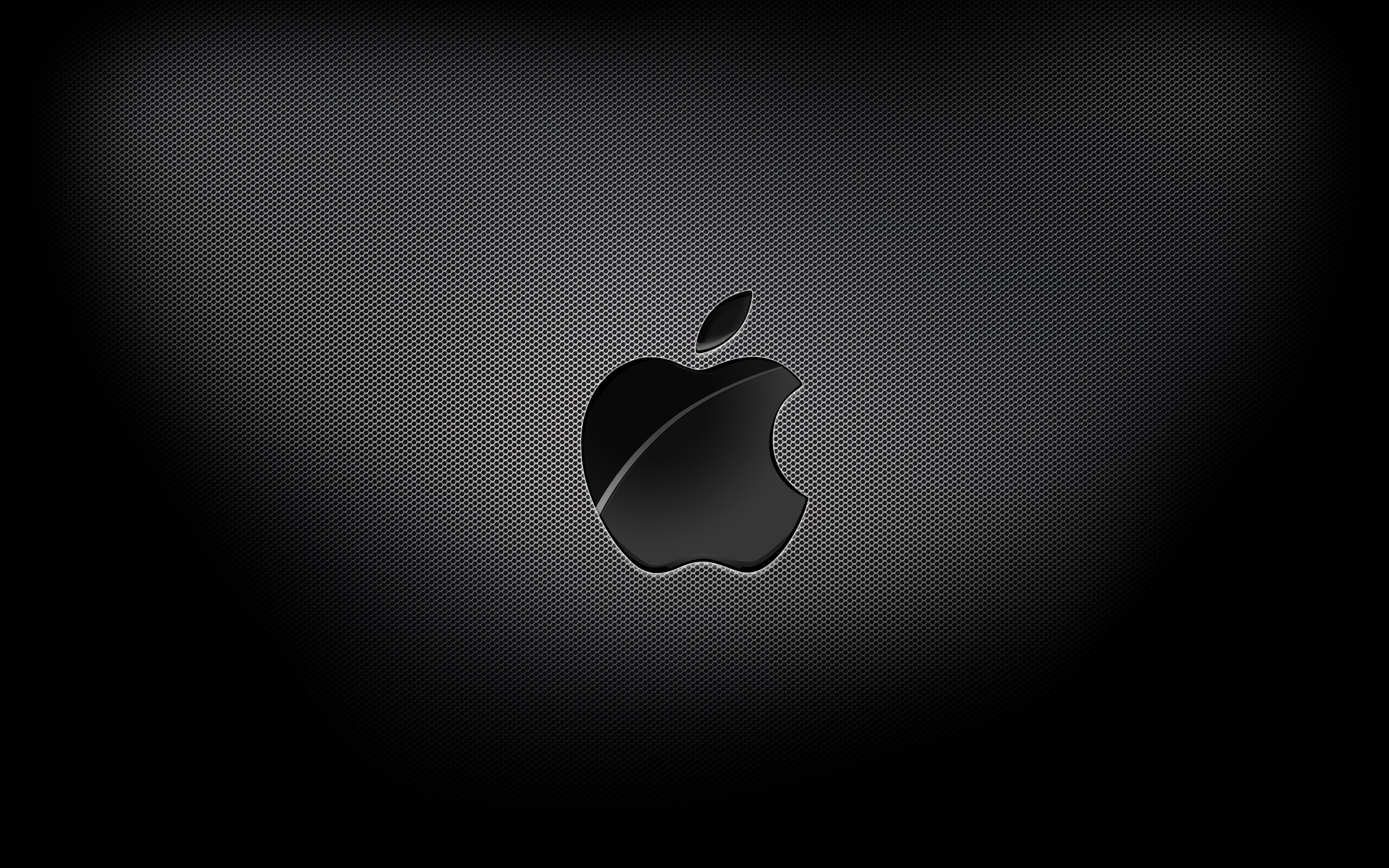 Apple logo on a dark textured background HD Wallpaper