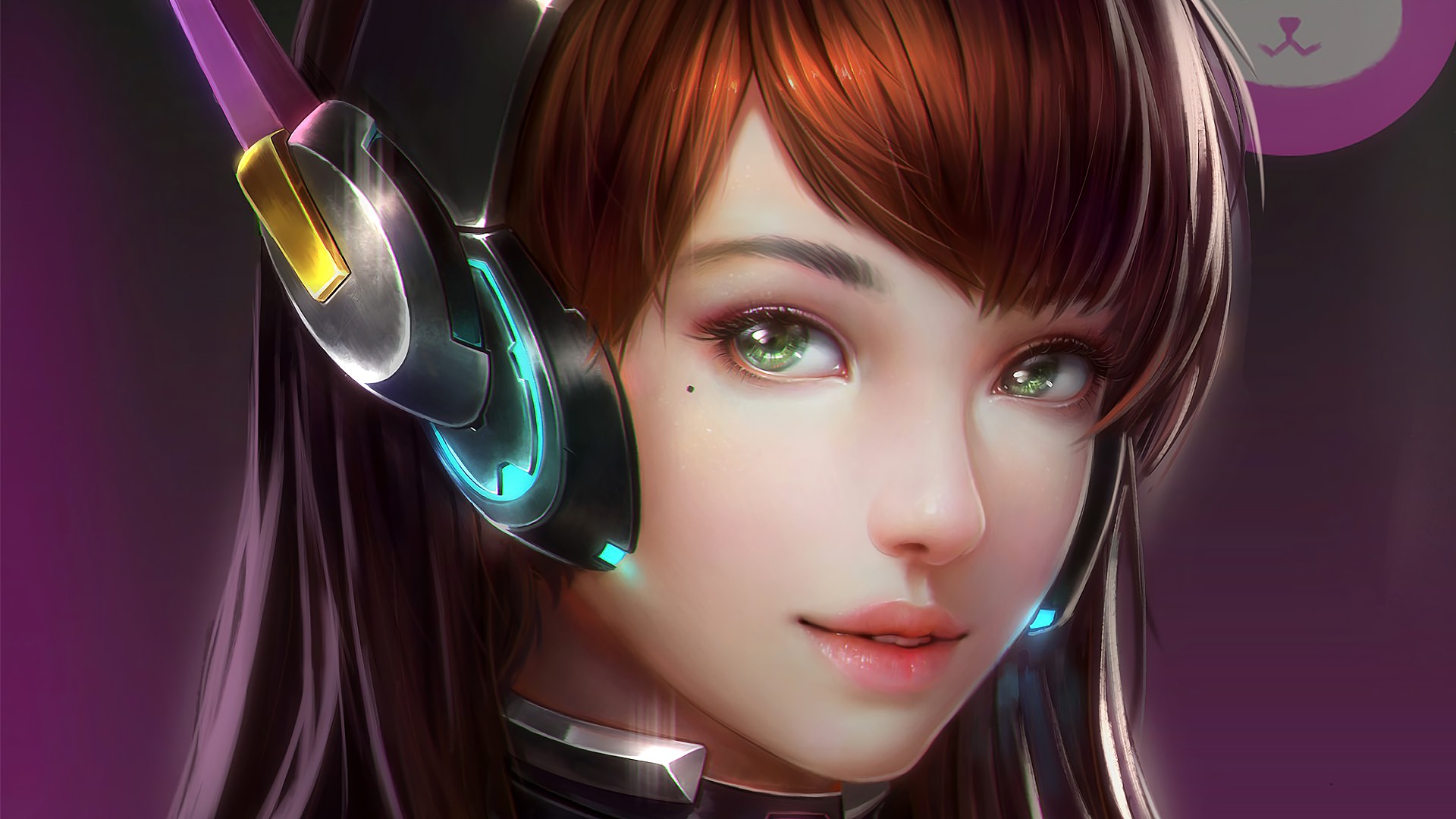 D.Va from Overwatch digital art HD Wallpaper